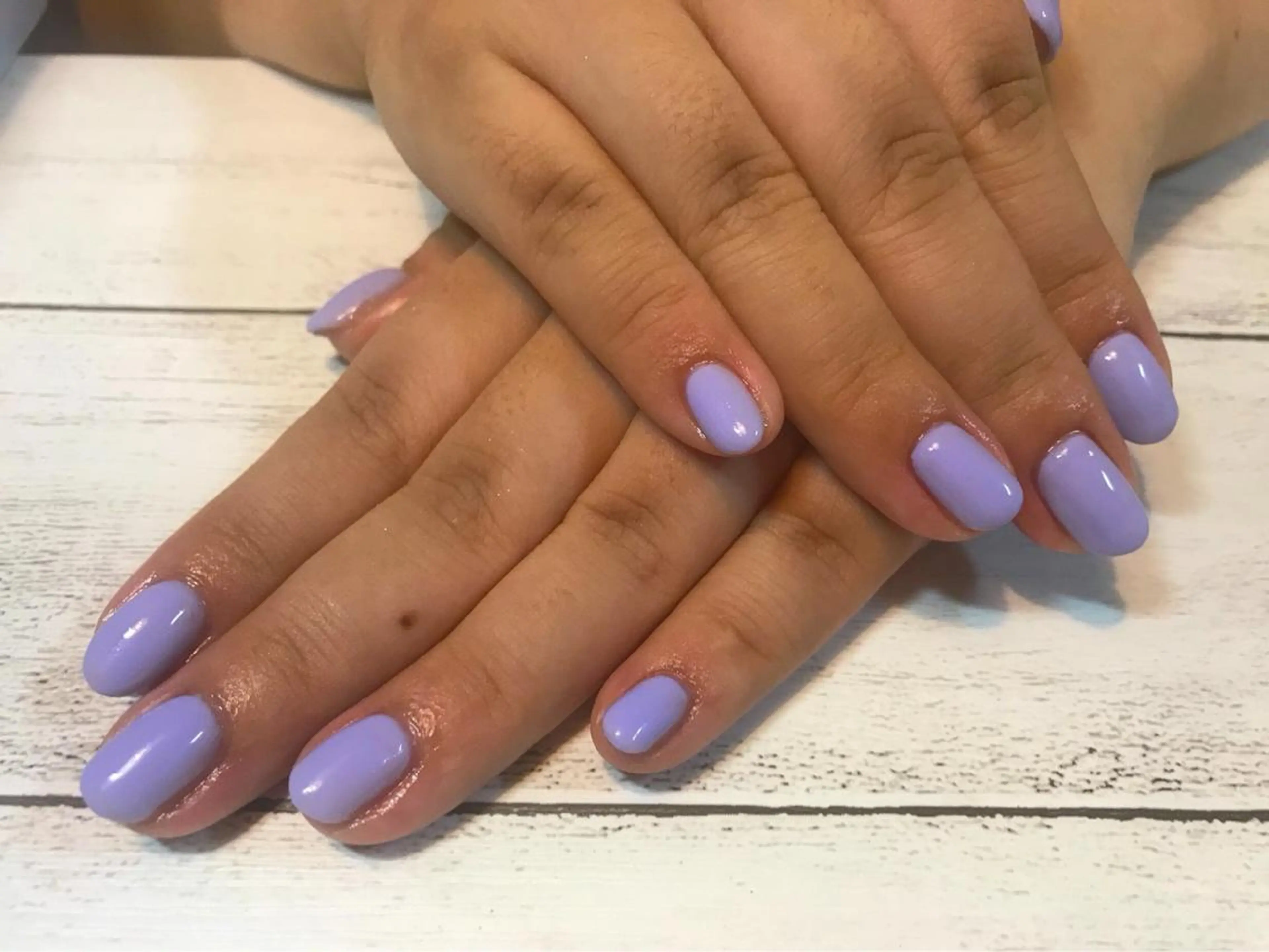 ネイル パープル ハンドネイル フットネイル GéRanium Harukaのネイルデザイン