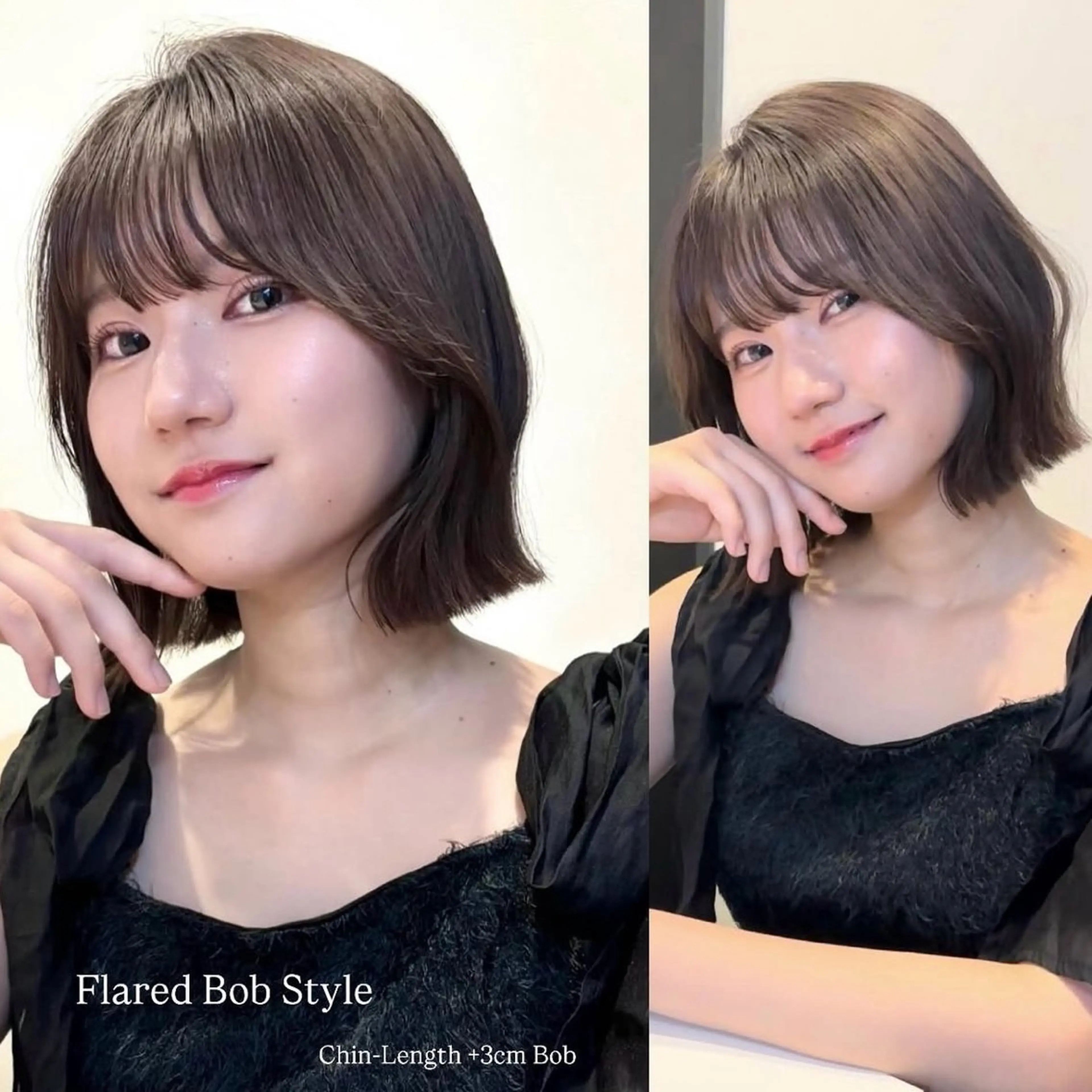 ミディアム カット ヘアカラー トリートメント 暖色ショート/ボブ/ 𝕄𝔸ℝ𝕀ℕ♥️のヘアスタイル