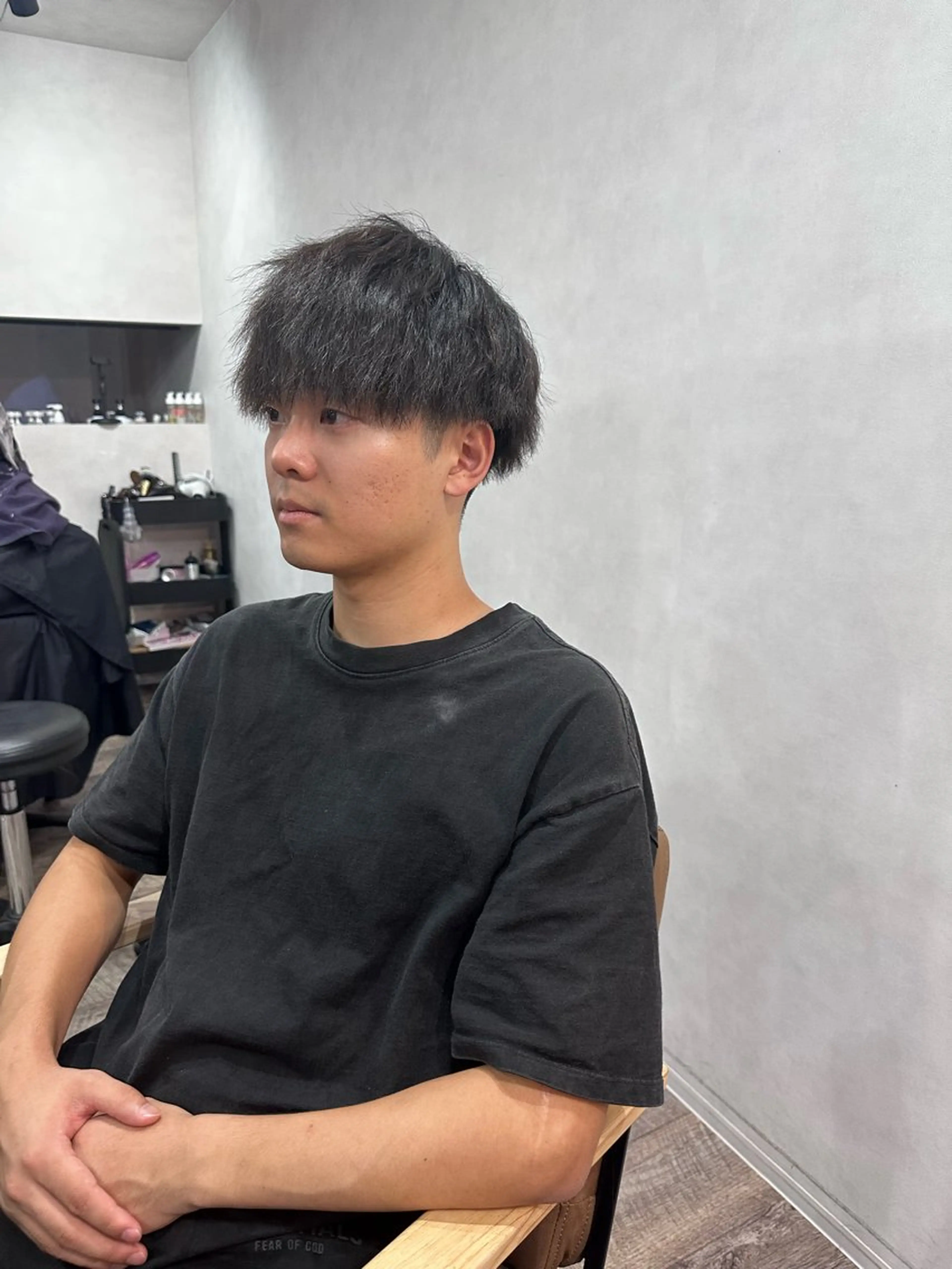 ショート パーマ メンズ t.hair垂門真吾 曲がる縮毛矯正/ボブのヘアスタイル