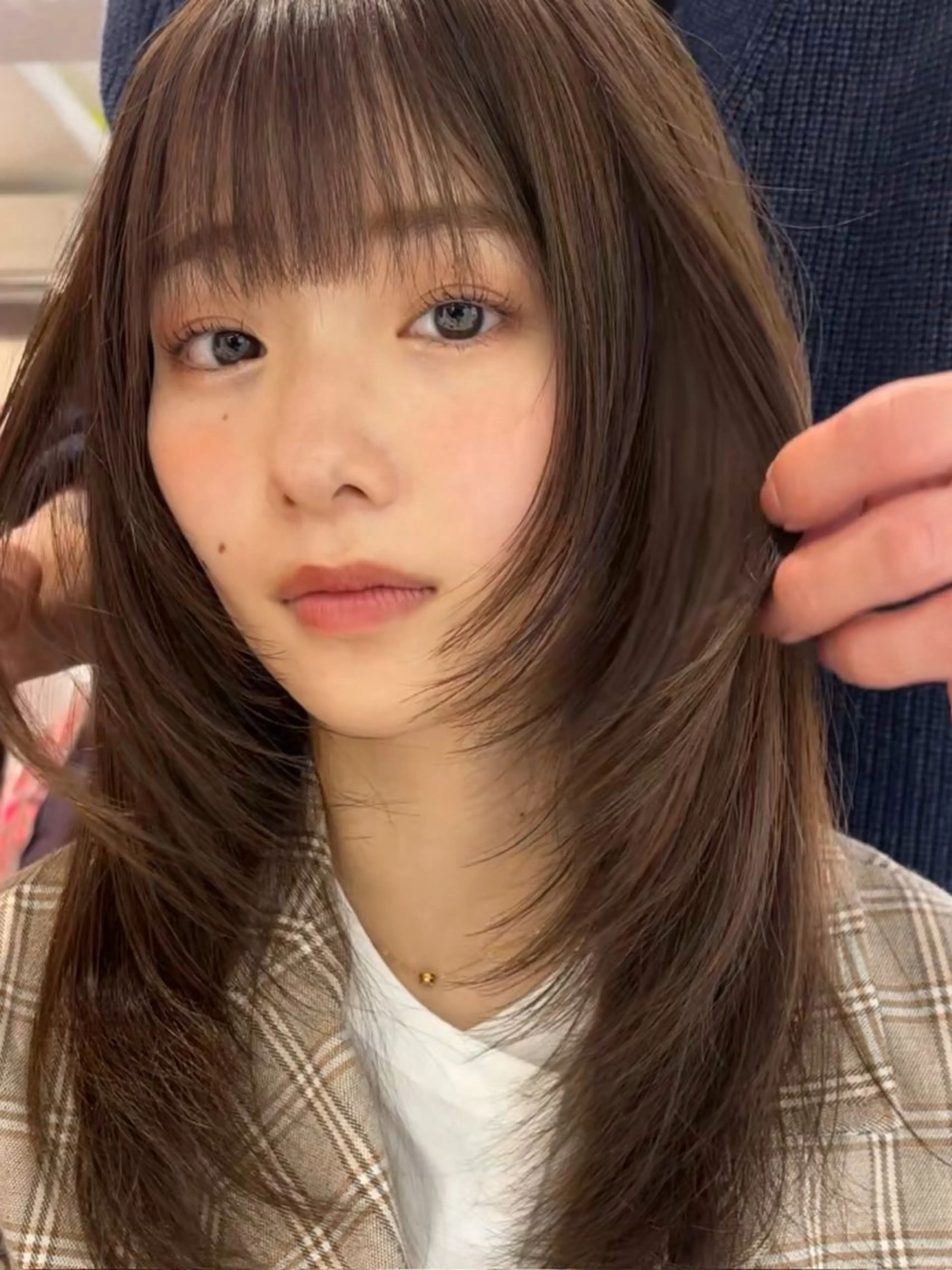 ロング カラー 山崎/ボブ縮毛矯正 レイヤー髪質改善のヘアスタイル