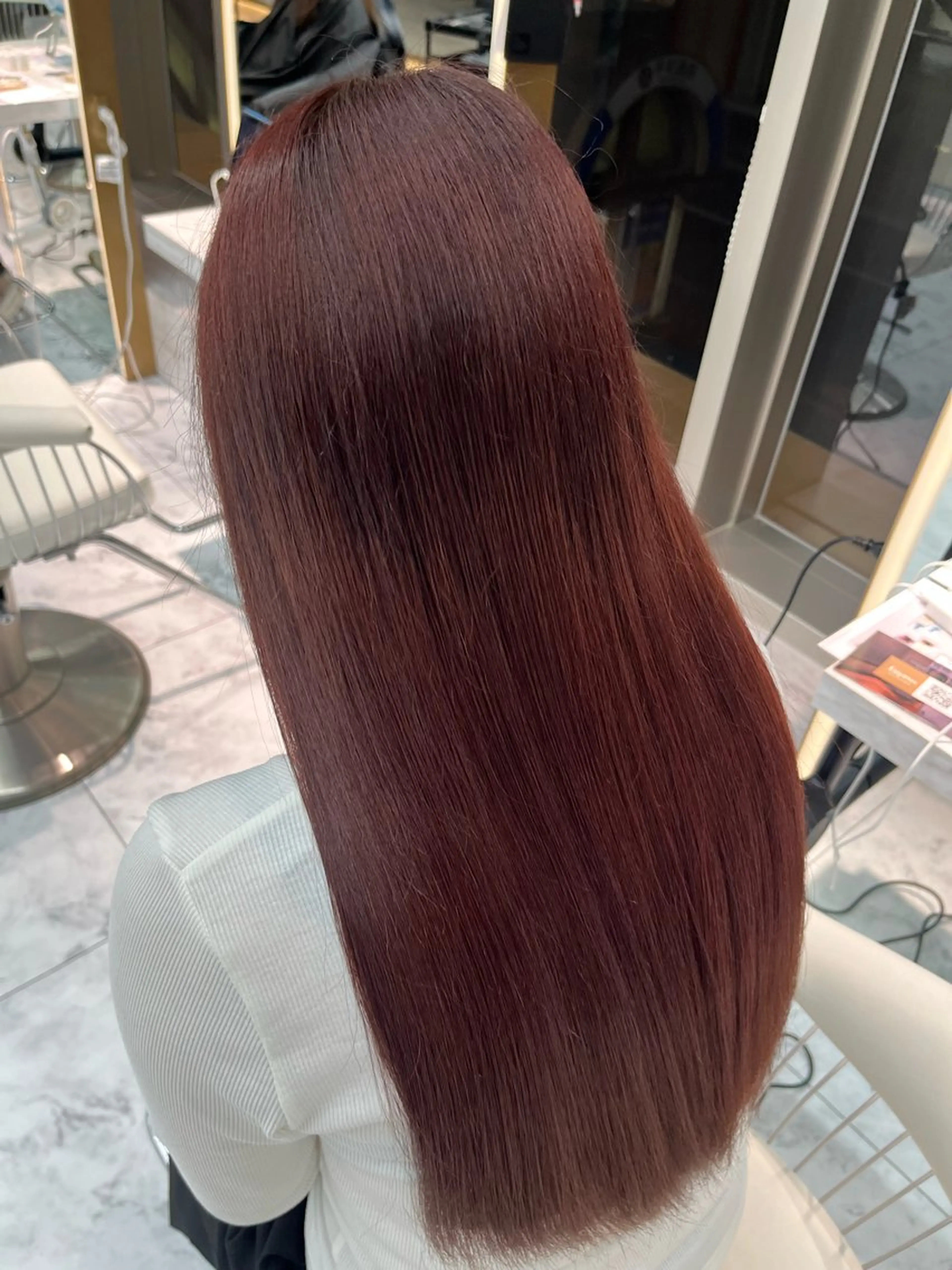 ロング カット ヘアカラー トリートメント 💖しの💖韓国ヘア レイヤーカットのヘアスタイル