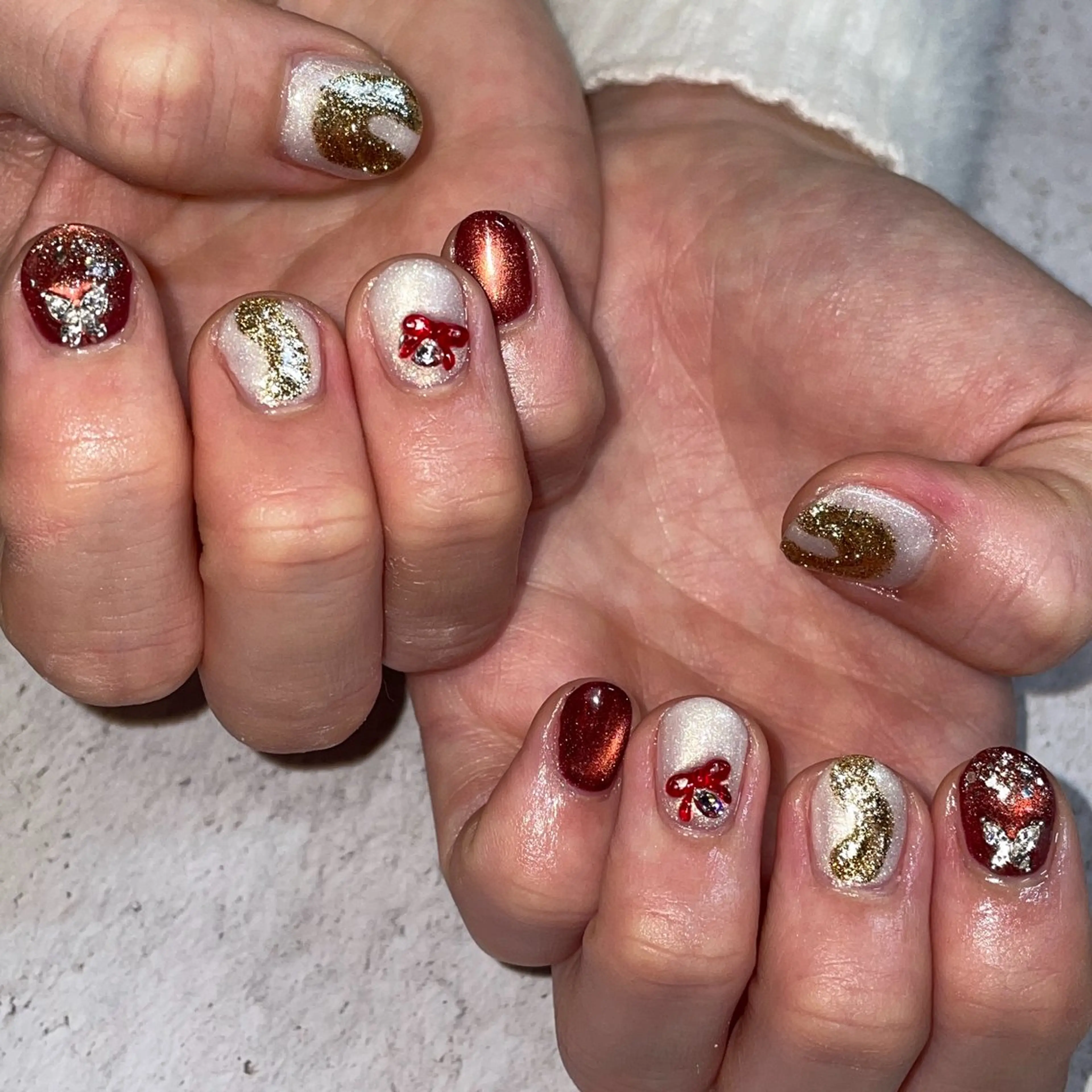 ネイル 卒業式 ハンドネイル LUNI（シェアサロンHeartSpace内）所属・LUNI 久屋大通 ˚✧₊⁎/ yuriのネイルデザイン