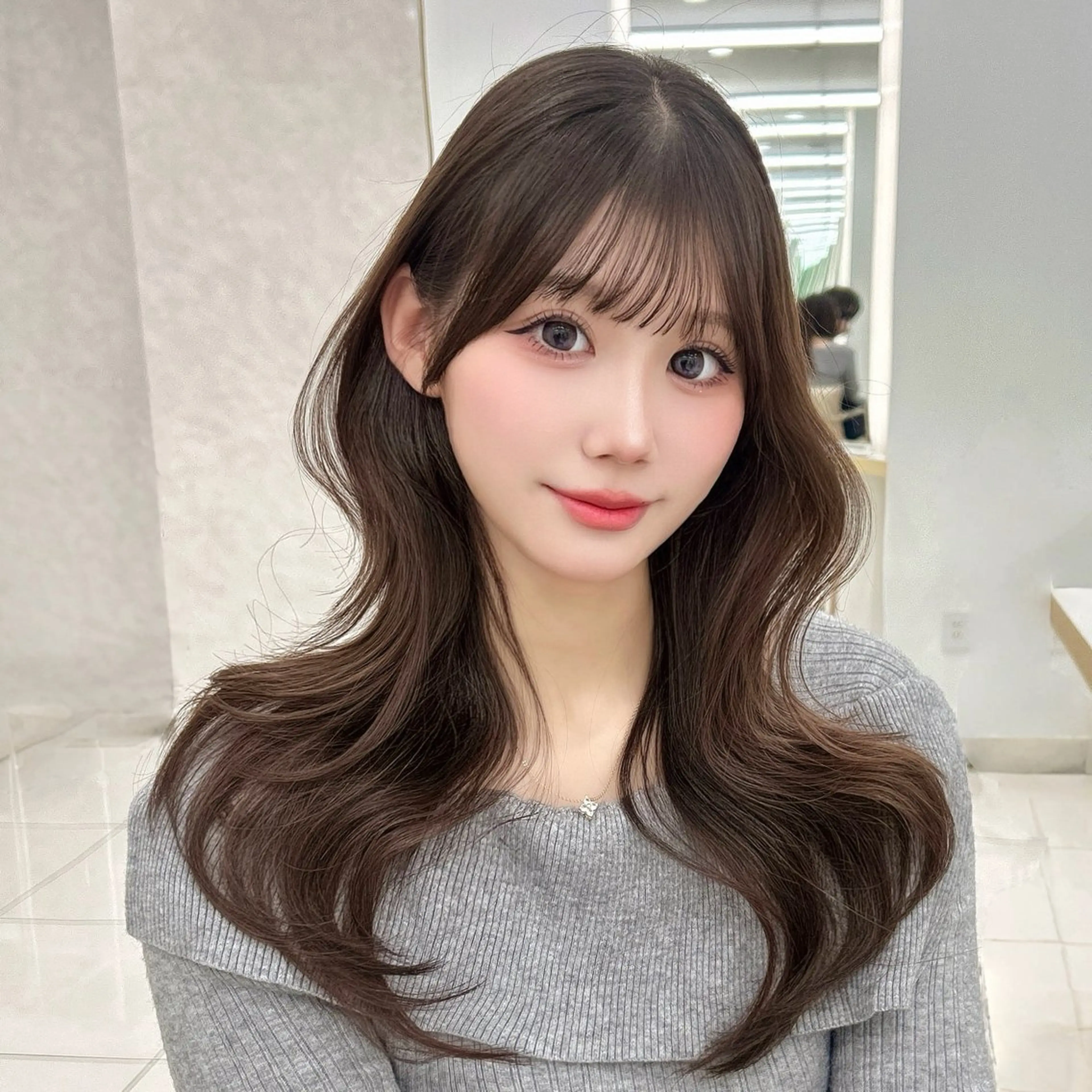 ロング 韓国顔まわり/前髪 /レイヤー/いつきのヘアスタイル