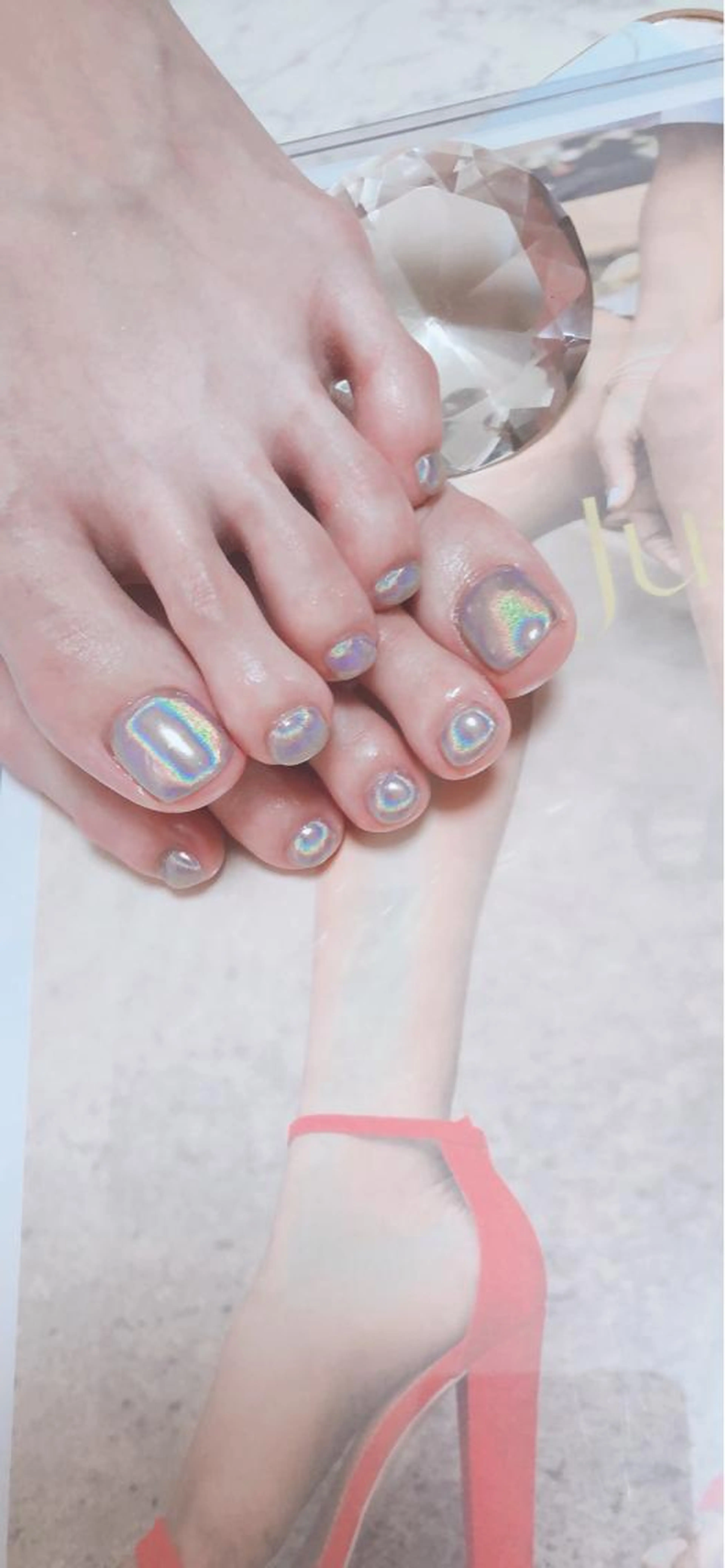 🌈12月12日限定❤️全員❤️フット👡ミラーネイル¥2200💎の写真
