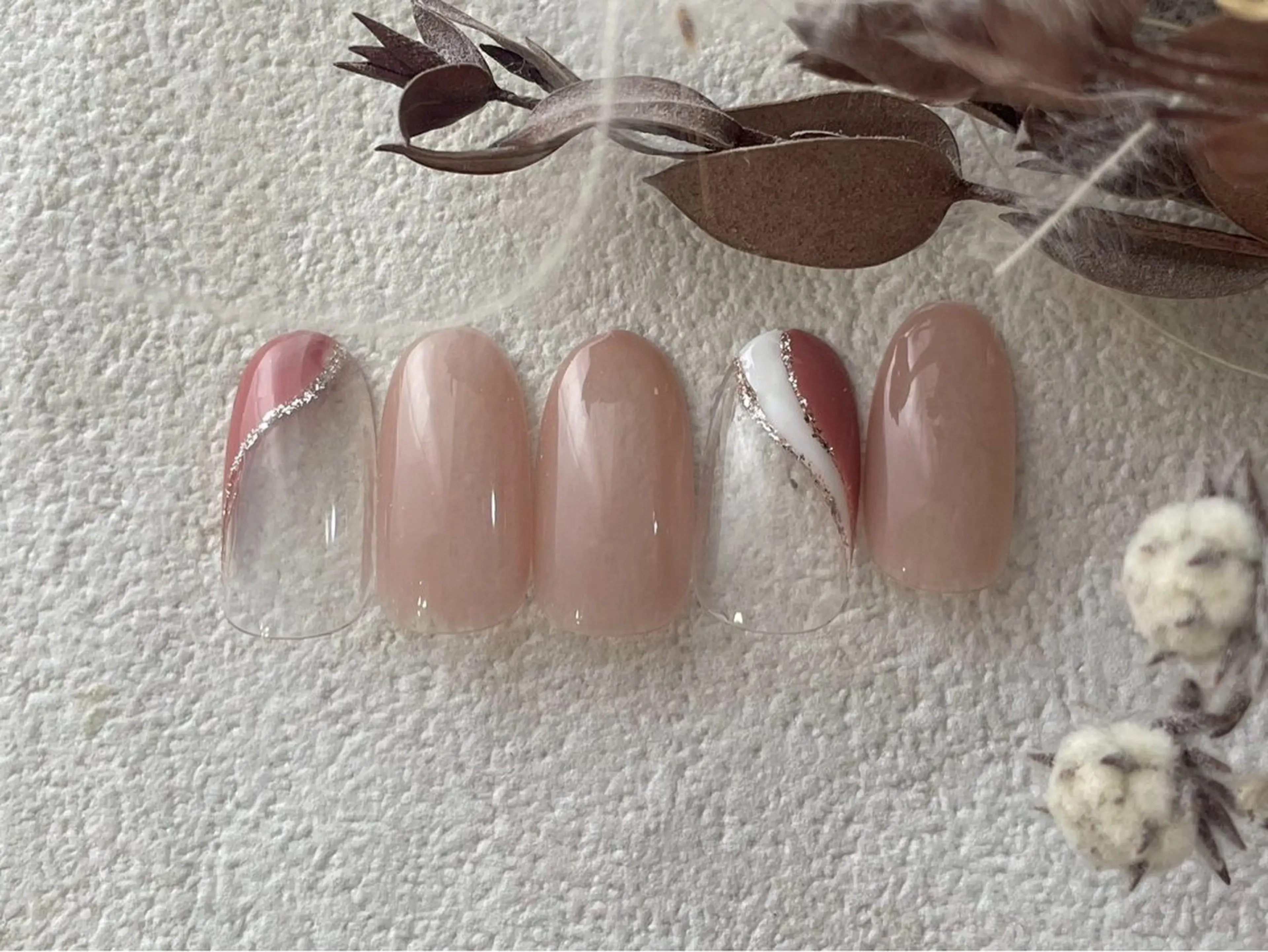 ネイル オーロラネイル フットネイル フレンチネイル ジェルネイル グラデーション ハンドネイル Mogu nail 二子玉川のネイルデザイン