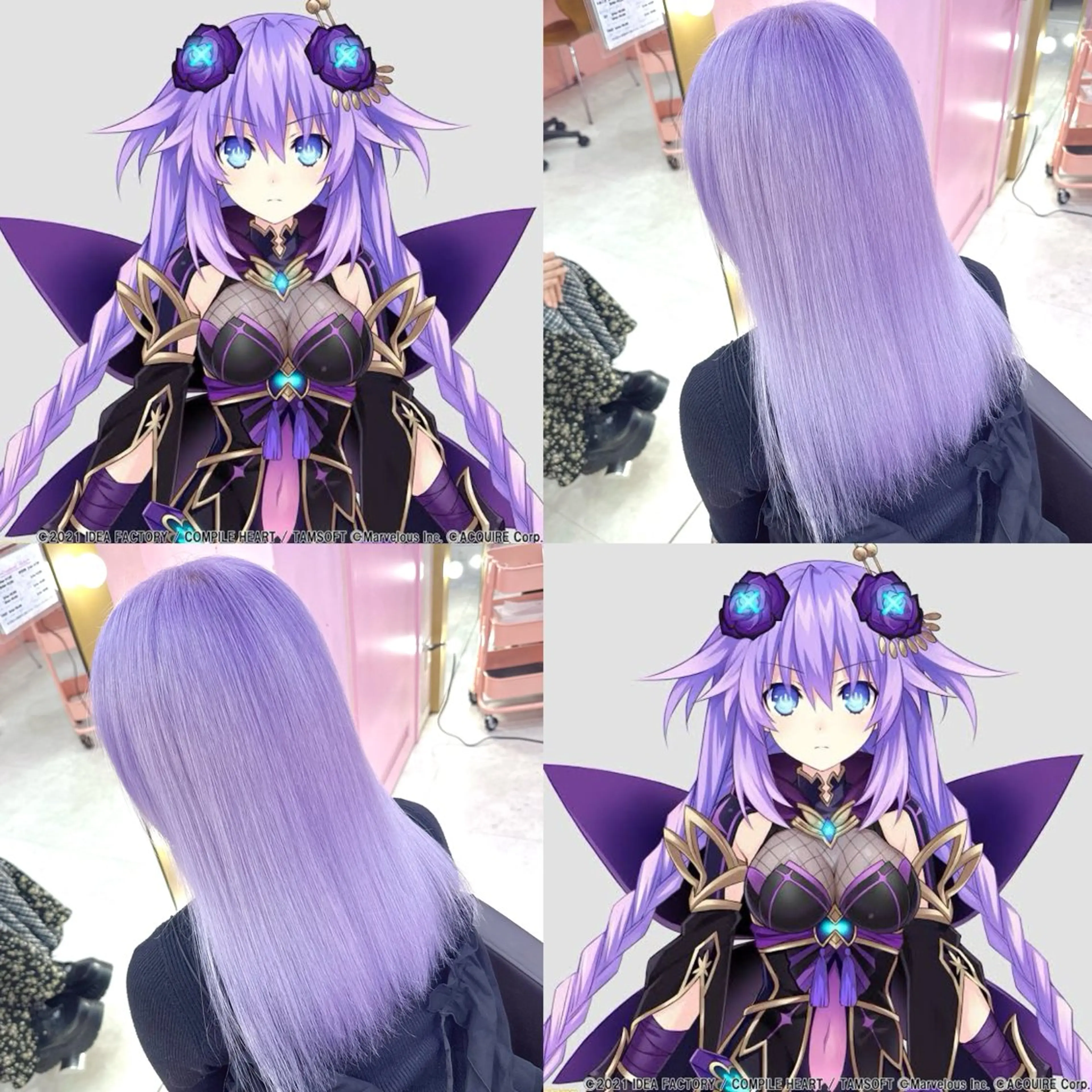 🌈【ハイトーンデザイン】🌈最高級ケアブリーチ+デザインカラー+トリートメント✨✨憧れの髪色 インナーカラー 韓国の写真