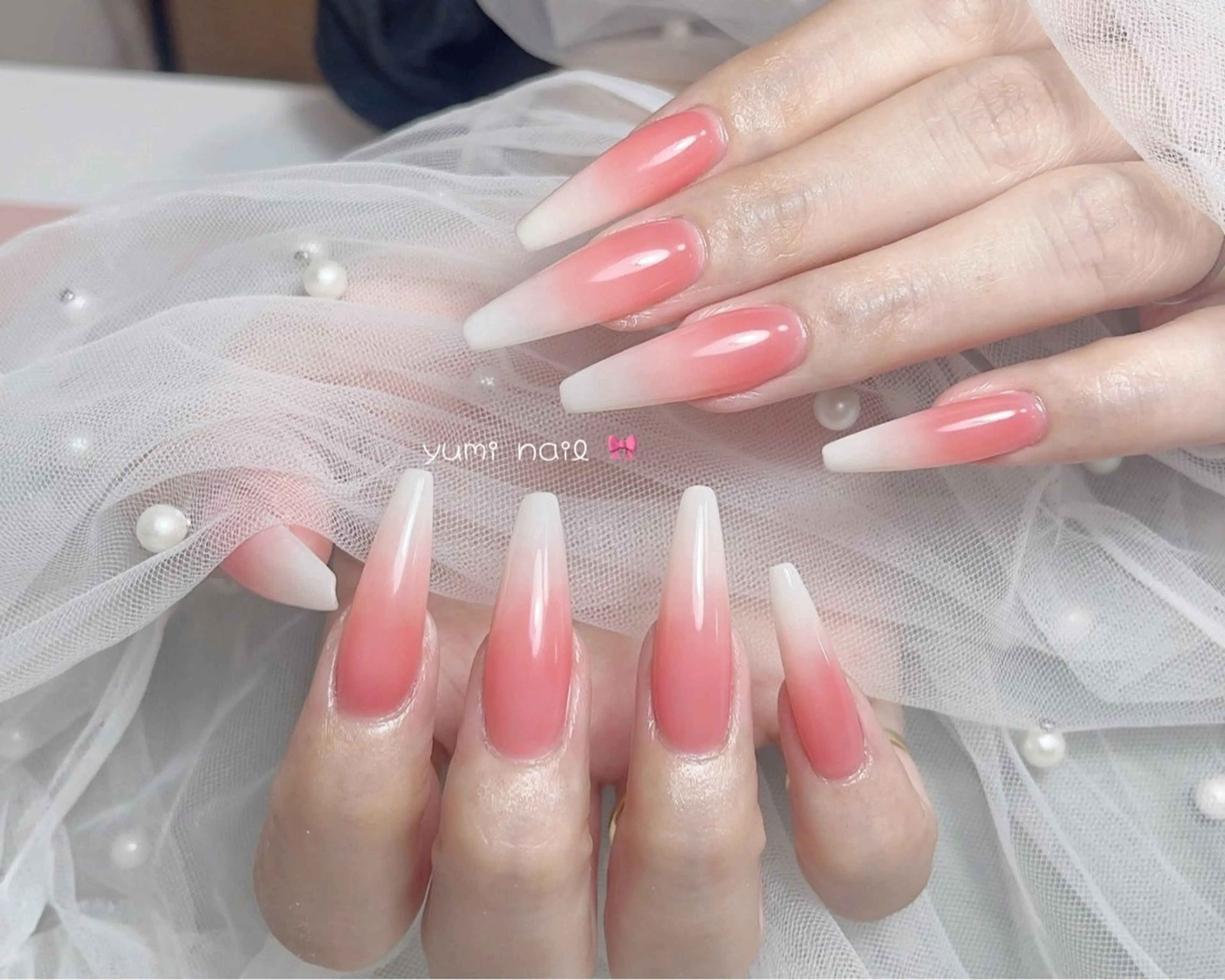 ネイル ハンドネイル 𝐲𝐮𝐦𝐢🎀 長さ出しデザイン専門のネイルデザイン