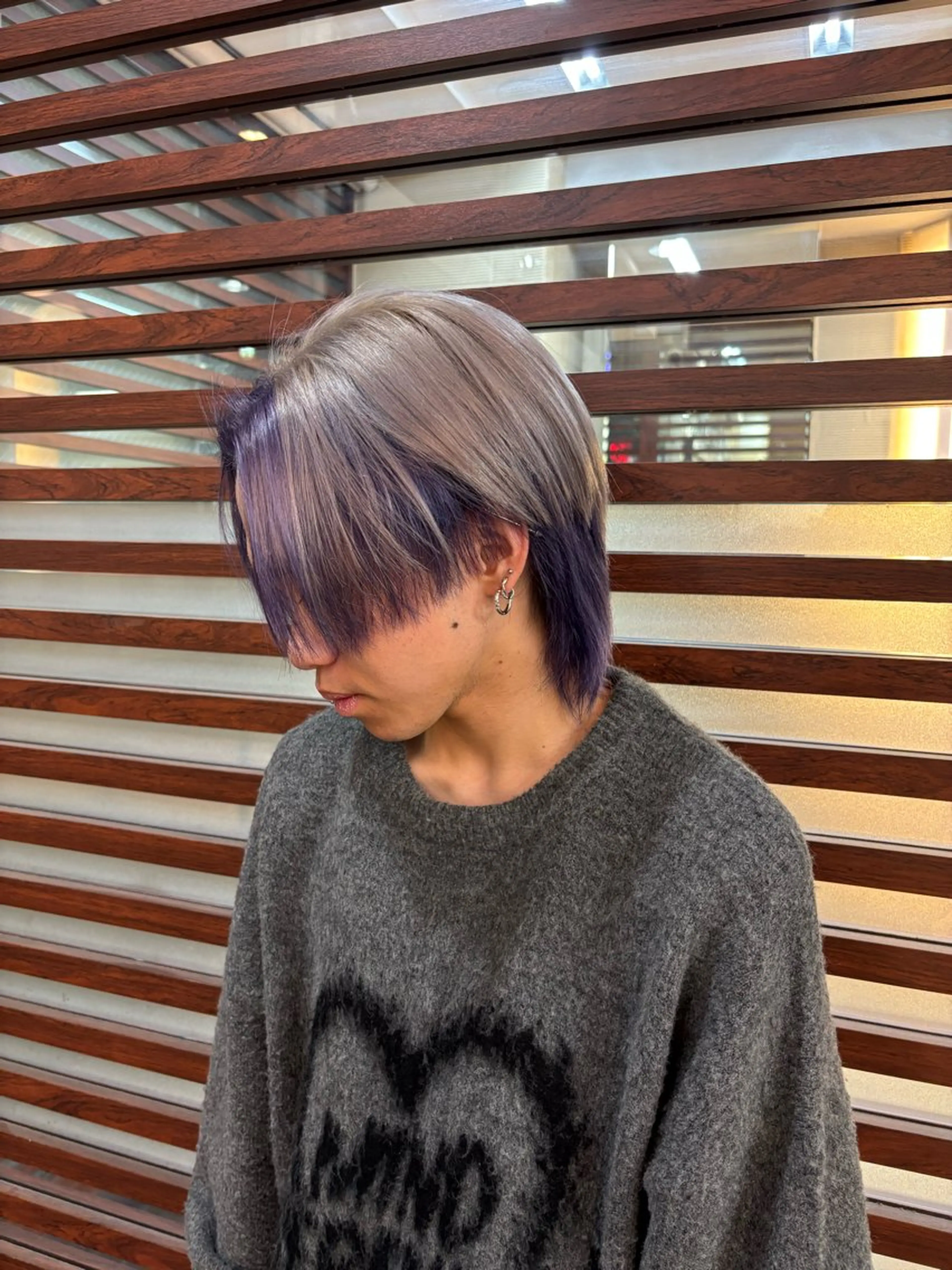 ショート パープルカラー ヘアカラー アリヤマ メイカのヘアスタイル