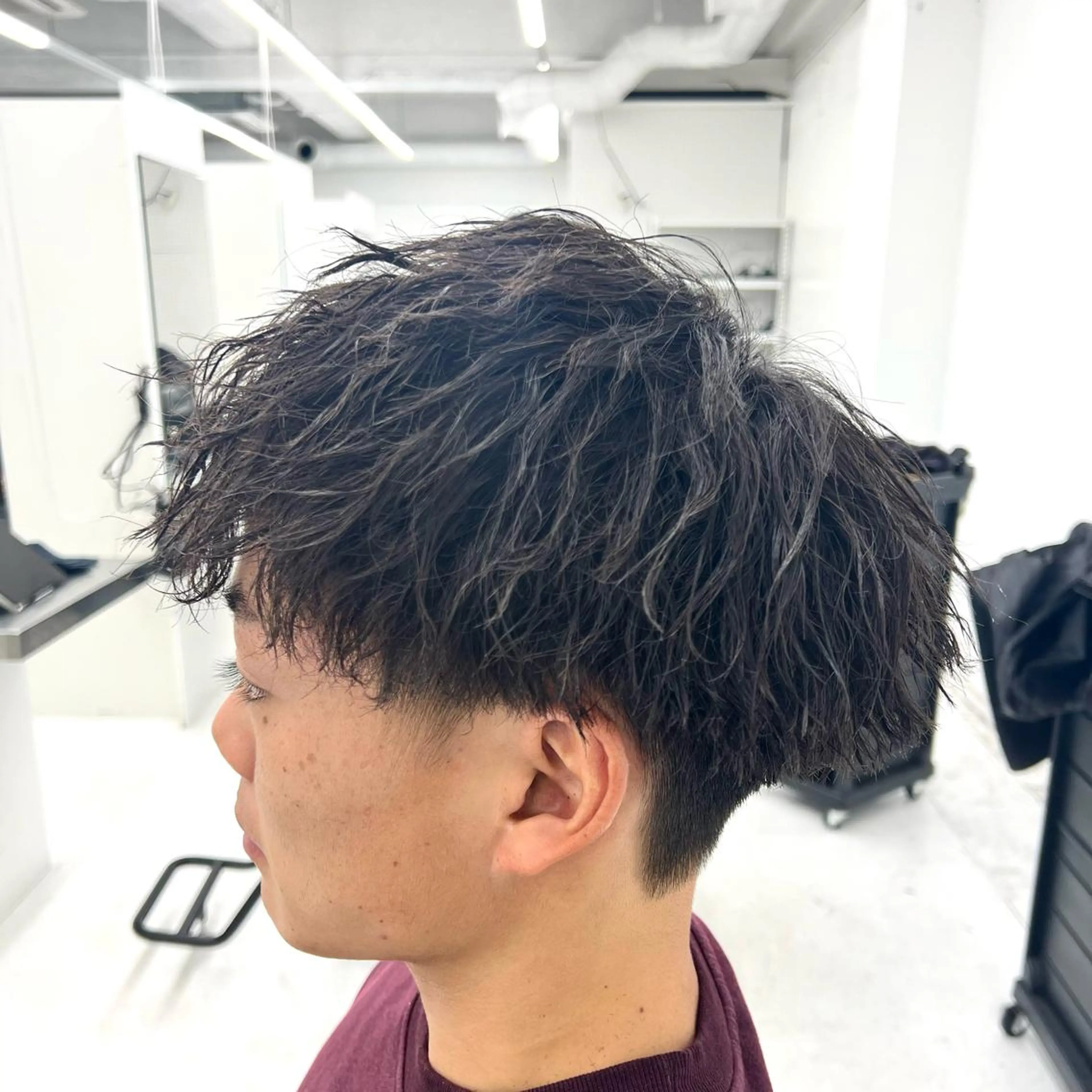 ショート パーマ メンズ メンズパーマ メンズツイストパーマ ツイストパーマ カット パーマ 柏メンズカットパーマ NO.1タイチのヘアスタイル