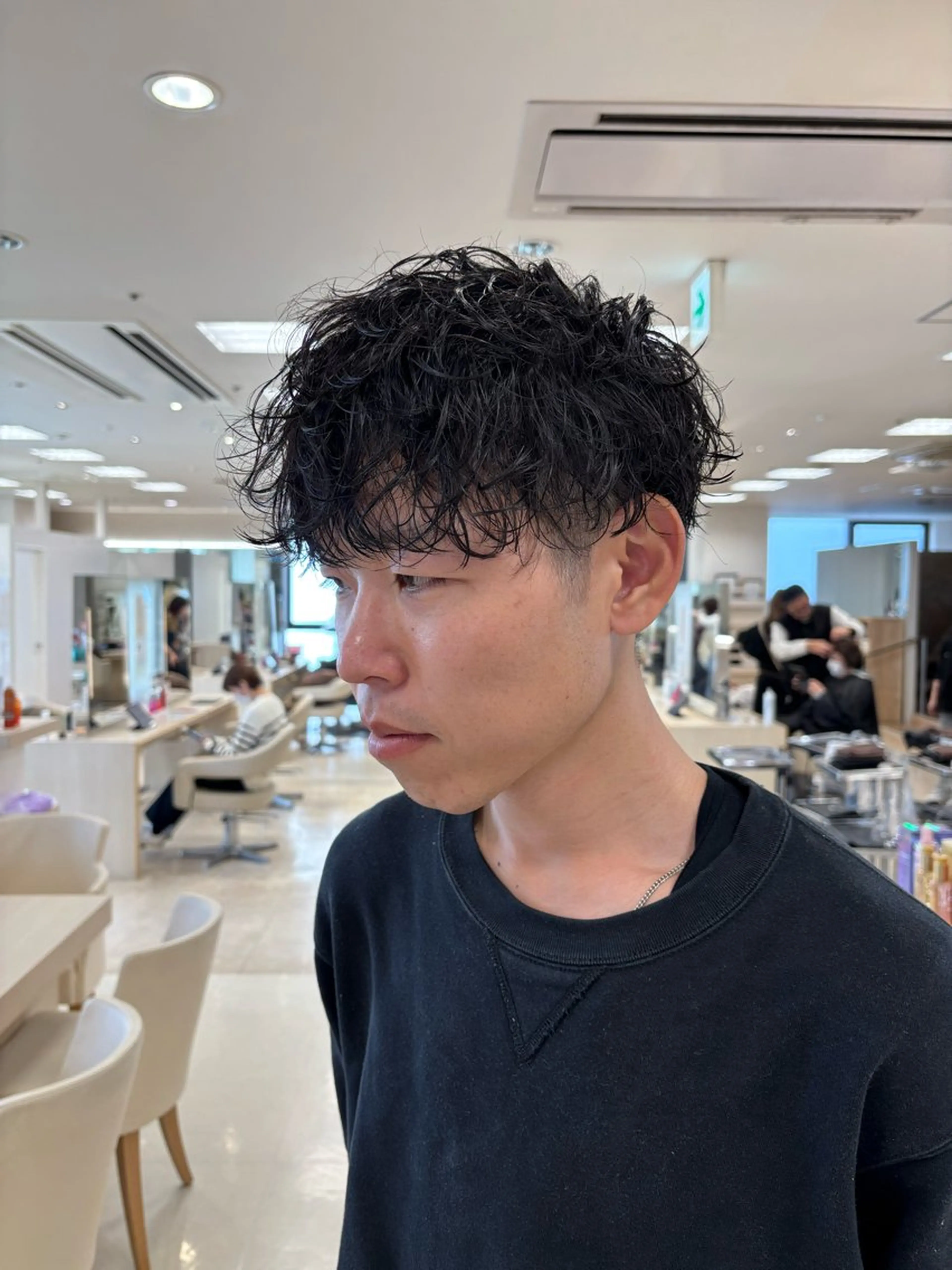 パーマ メンズ カット パーマ 湘南/メンズパーマ/ ハイライト/ユチカのヘアスタイル