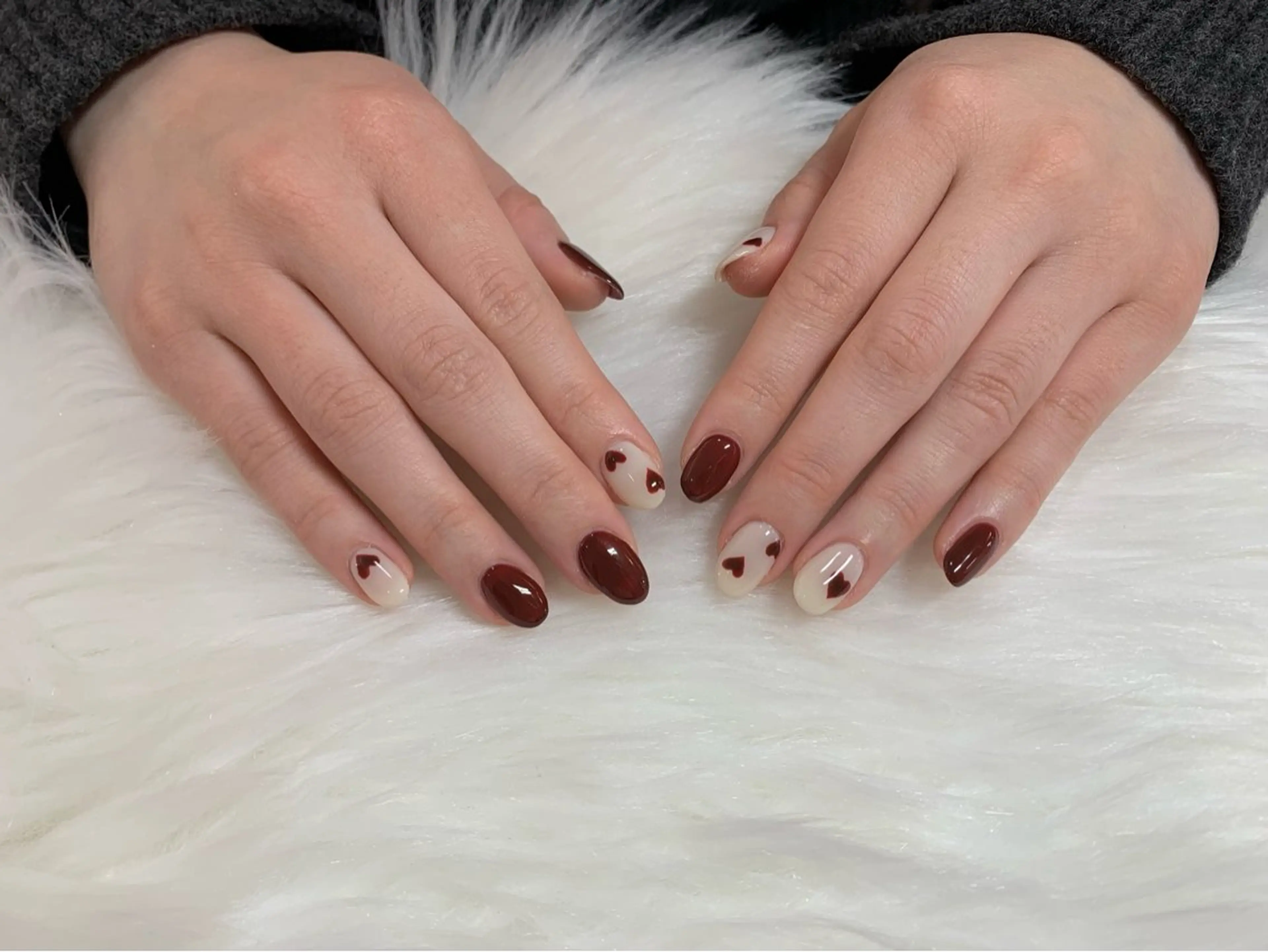 ネイル ハート 持ち込み ハンドネイル nail patio ❤︎Aikaのネイルデザイン