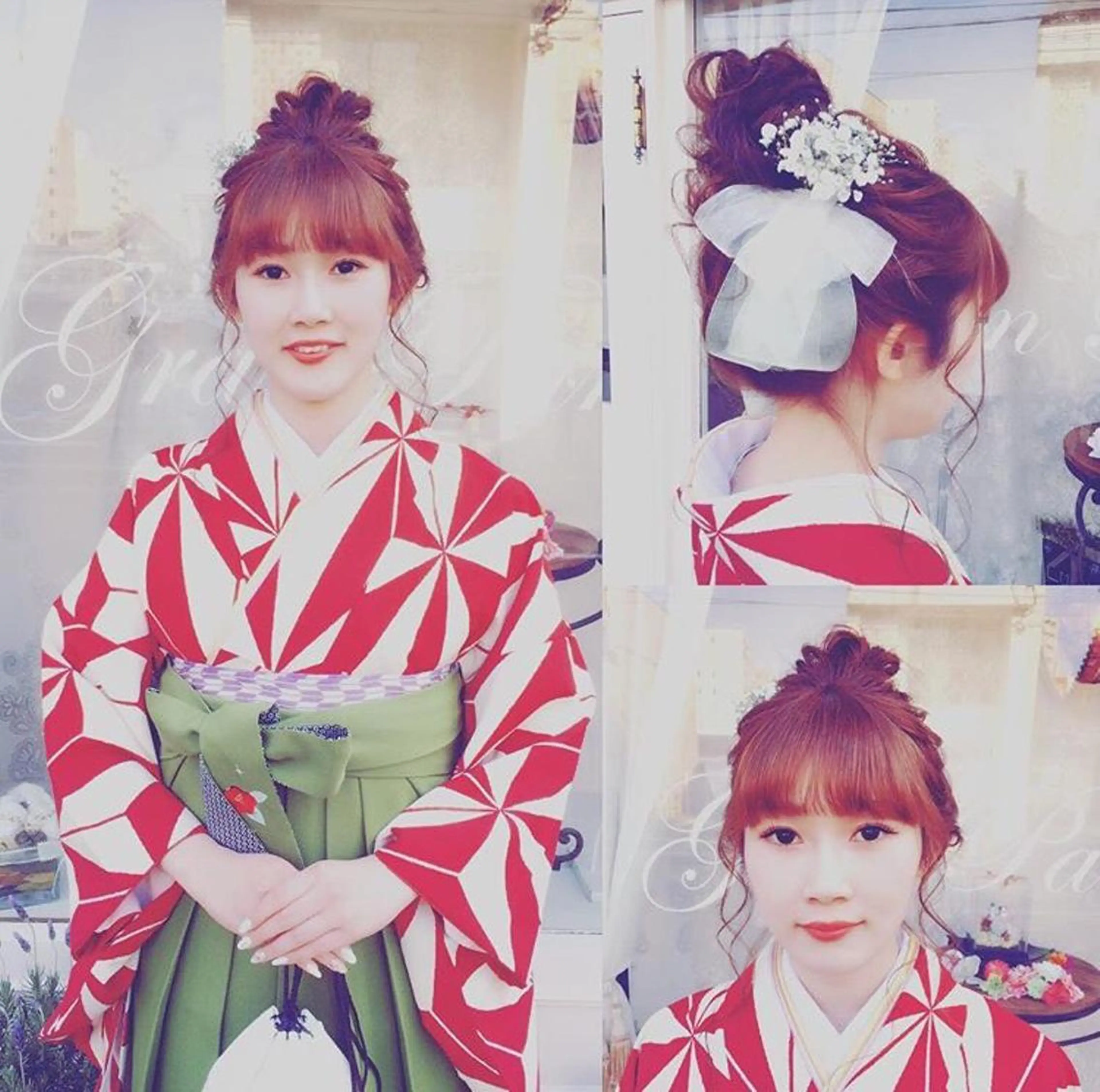 袴のヘアセットの写真