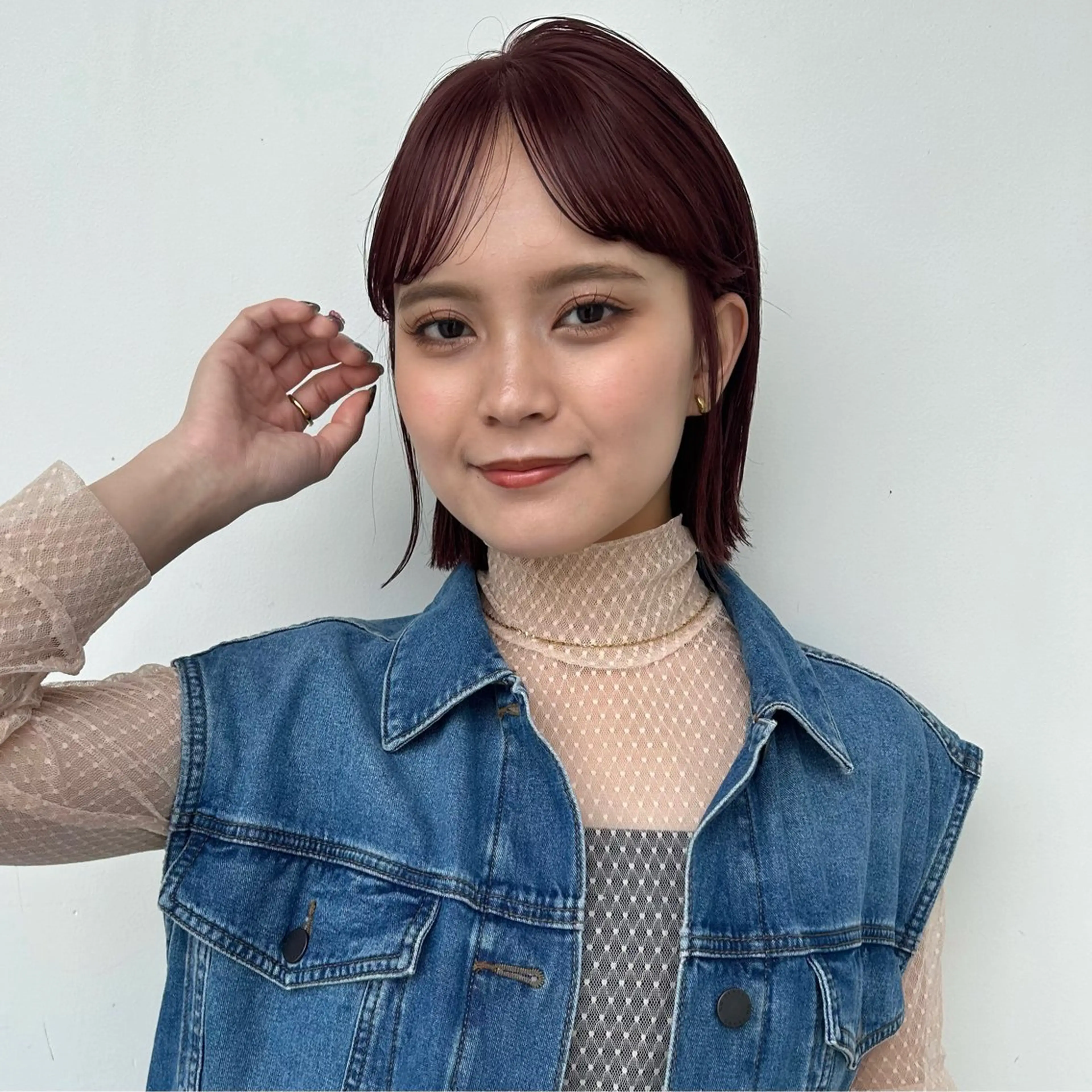 ミディアム カラー ヘアカラー トリートメント このか/似合わせ/ 透明感/ダブルカラーのヘアスタイル