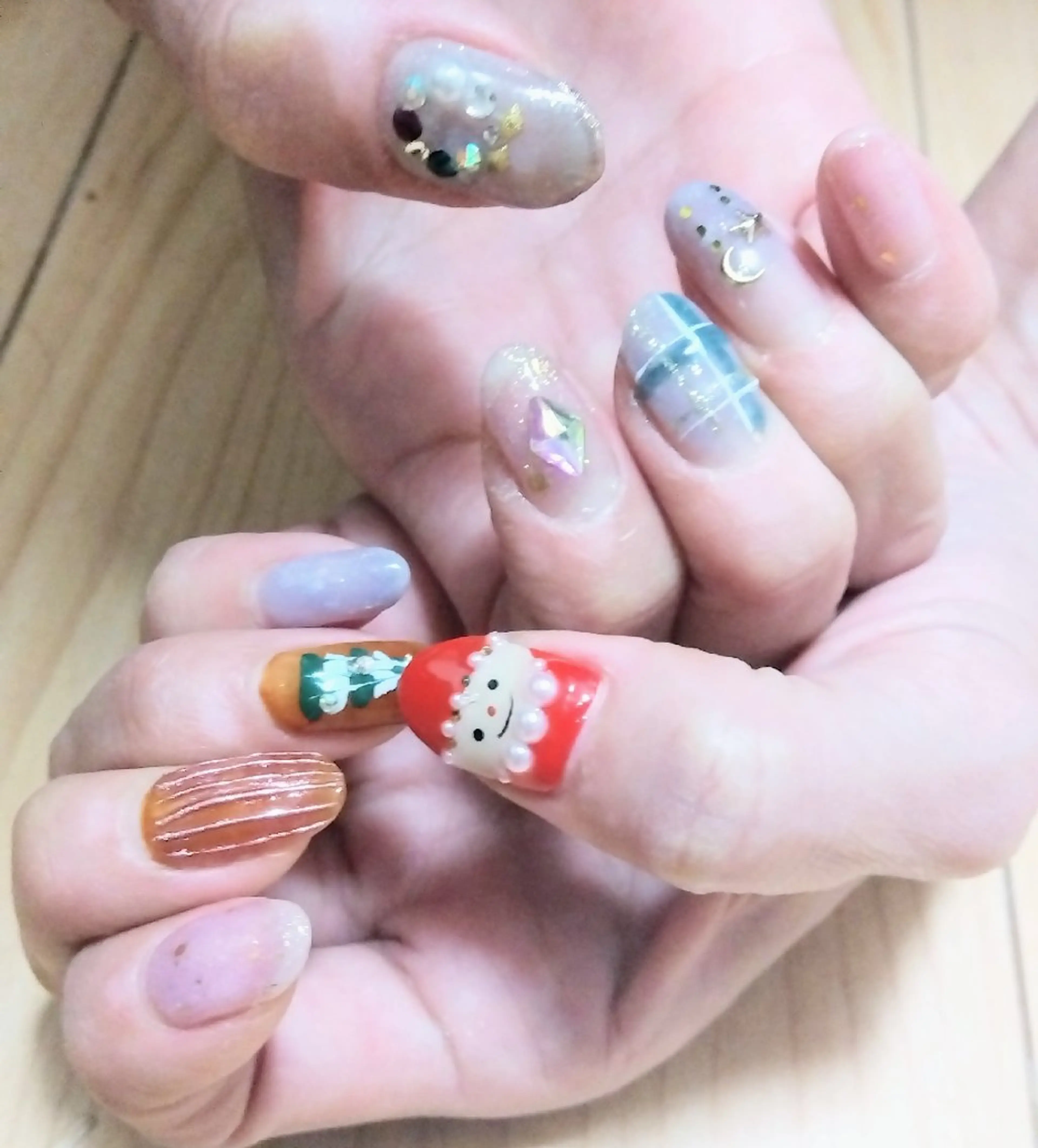 ネイル 冬ネイル クリスマス NailSalon Ne-Neのネイルデザイン