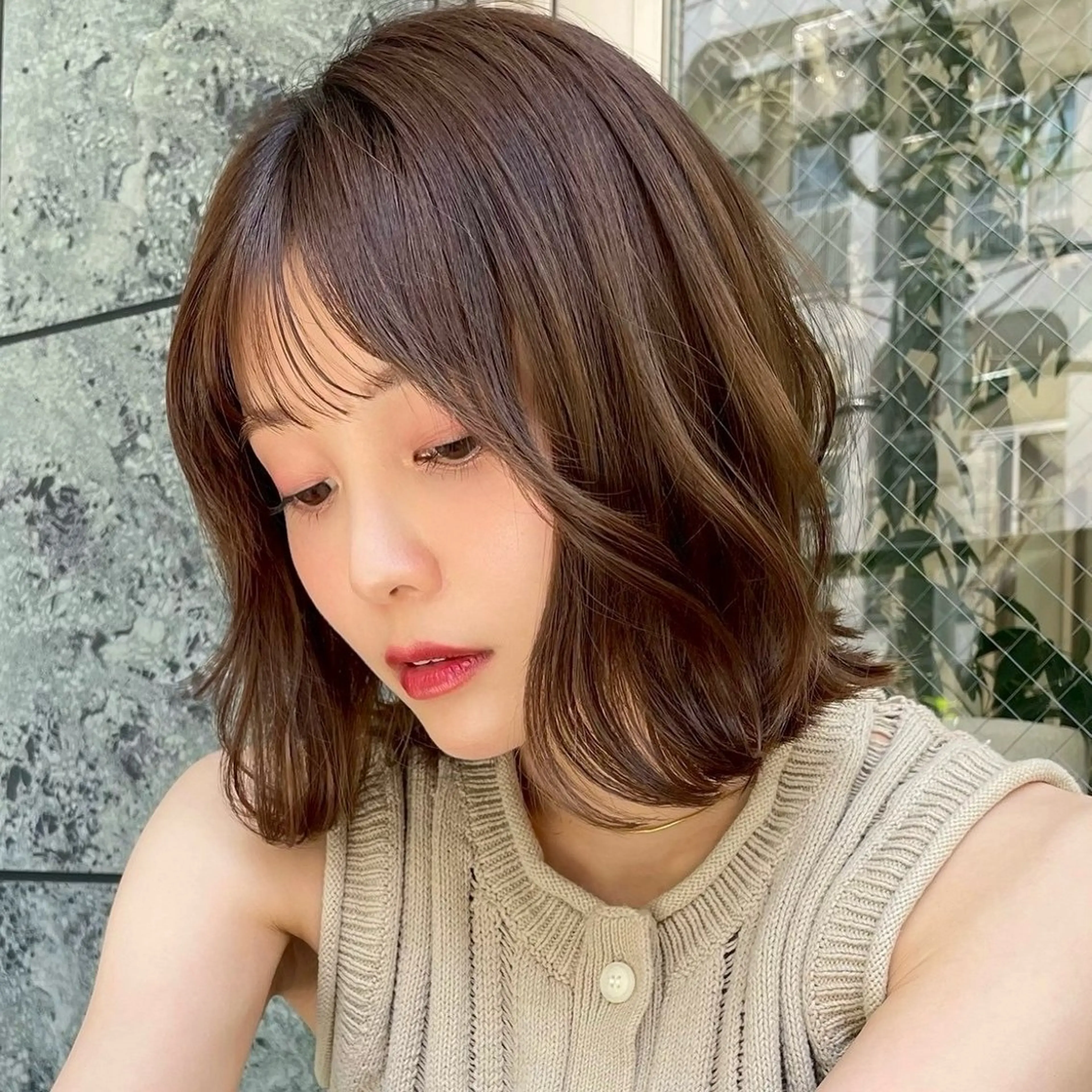 ミディアム カラー ヘアカラー ✨レイヤーカット/透 名感カラー特化✨のヘアスタイル