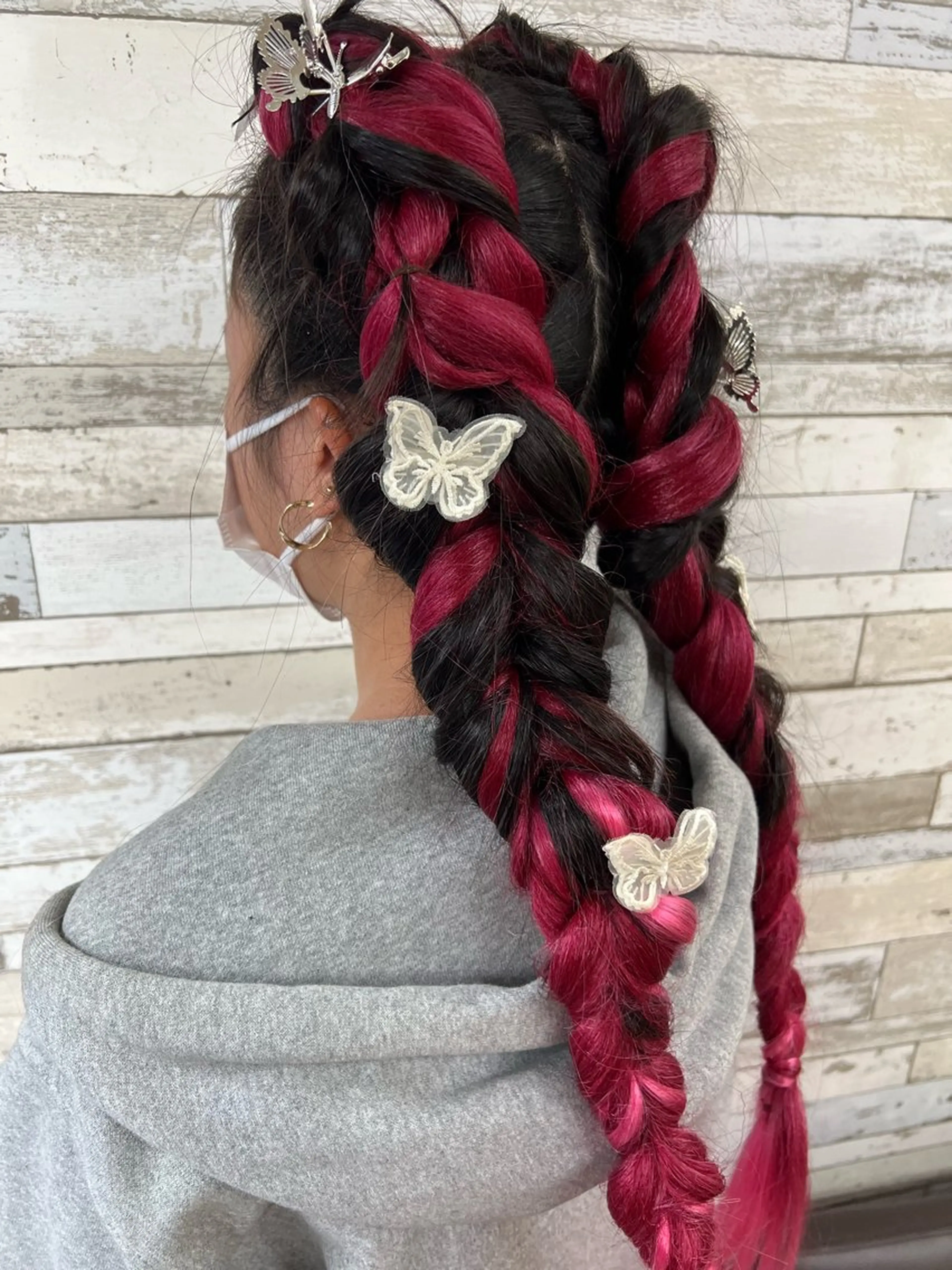 ロング エクステ B-W ⭐️REIKOのヘアスタイル