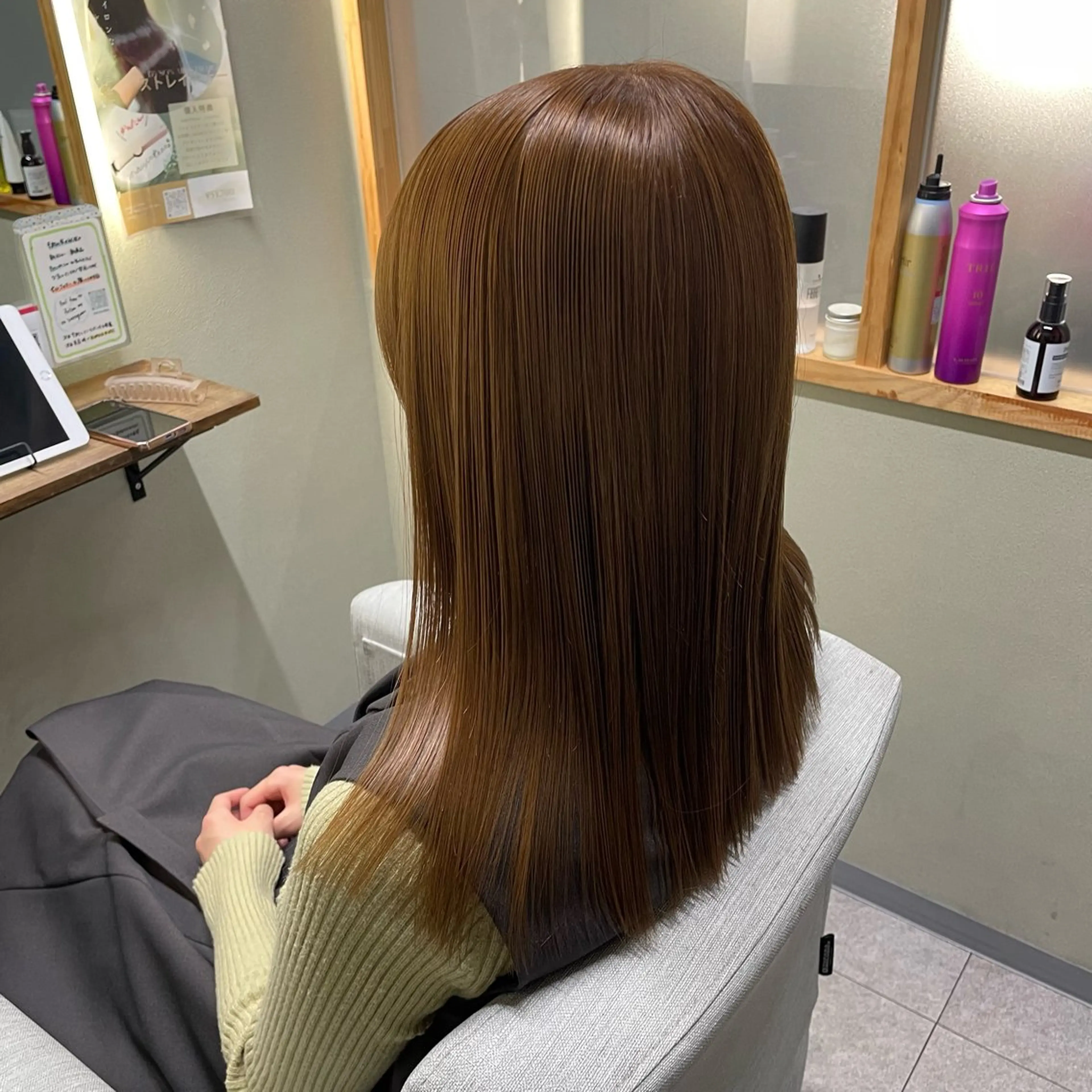 セミロング 髪質改善/艶カラー/ 縮毛矯正🫟ダイキのヘアスタイル