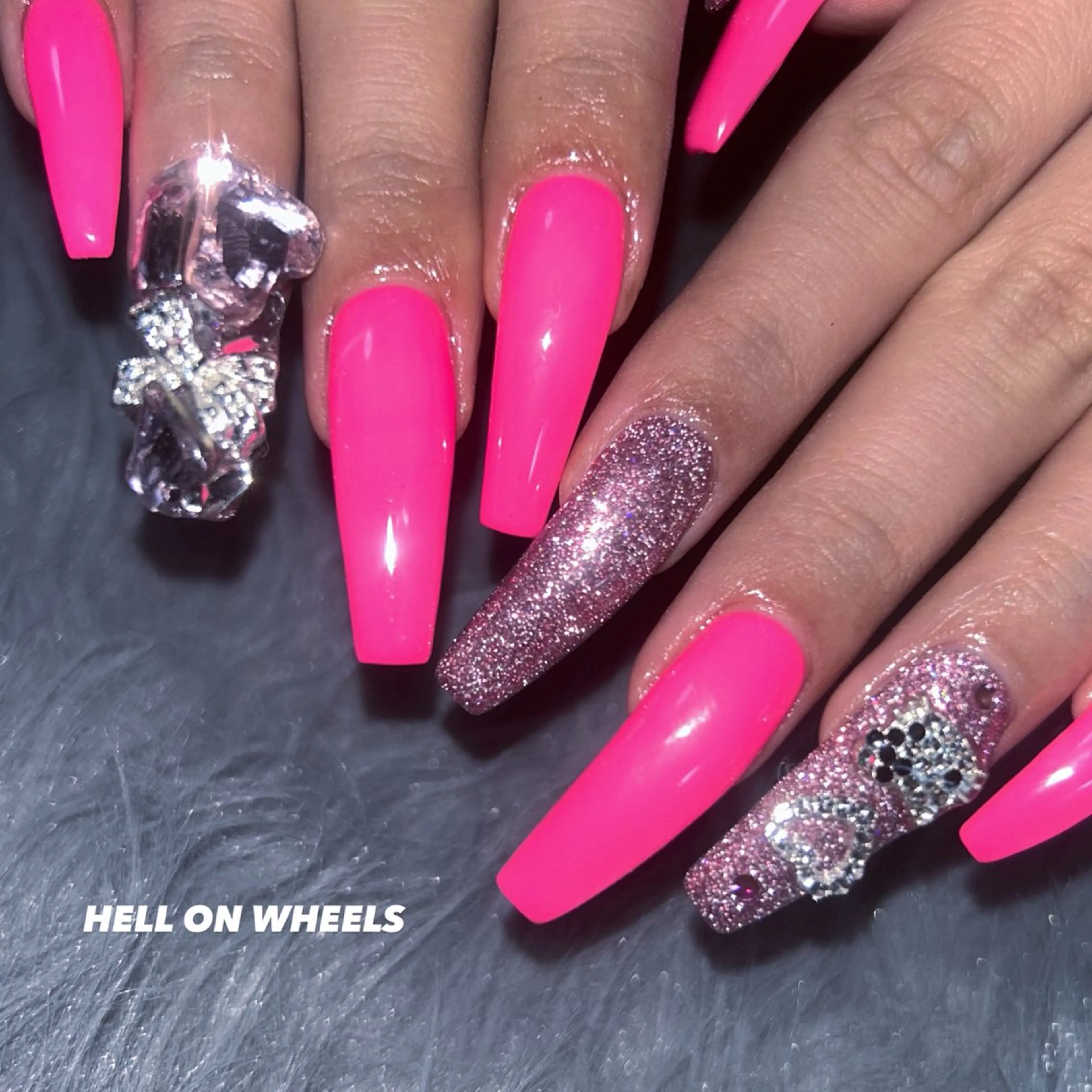 ネイル ラメ(グリッター) ワンカラーネイル ハンドネイル ⛓Miyu ⛓のネイルデザイン