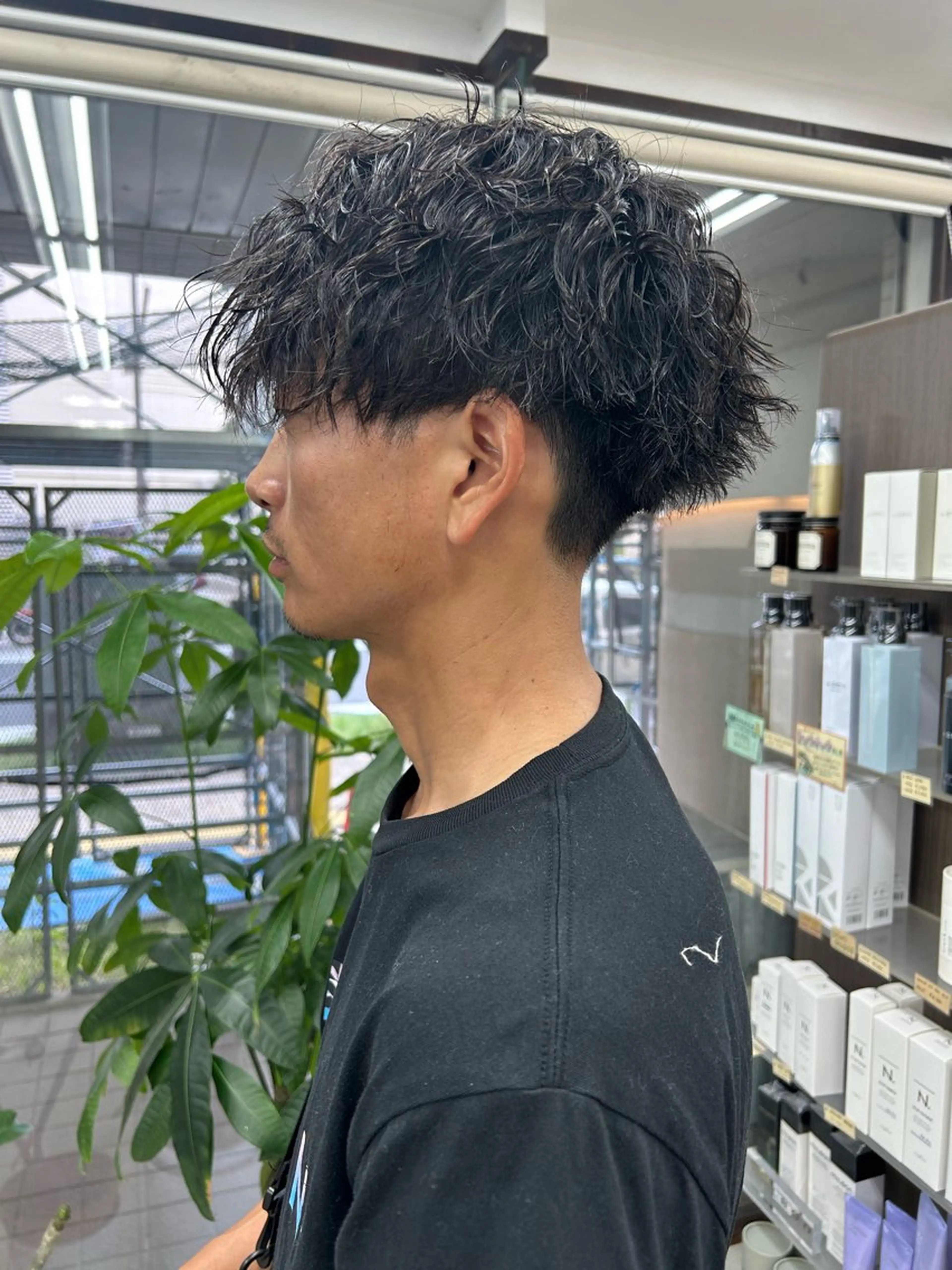 ショート パーマ メンズ センターパート メンズパーマの達人 /タカシマ　ダイスケのヘアスタイル