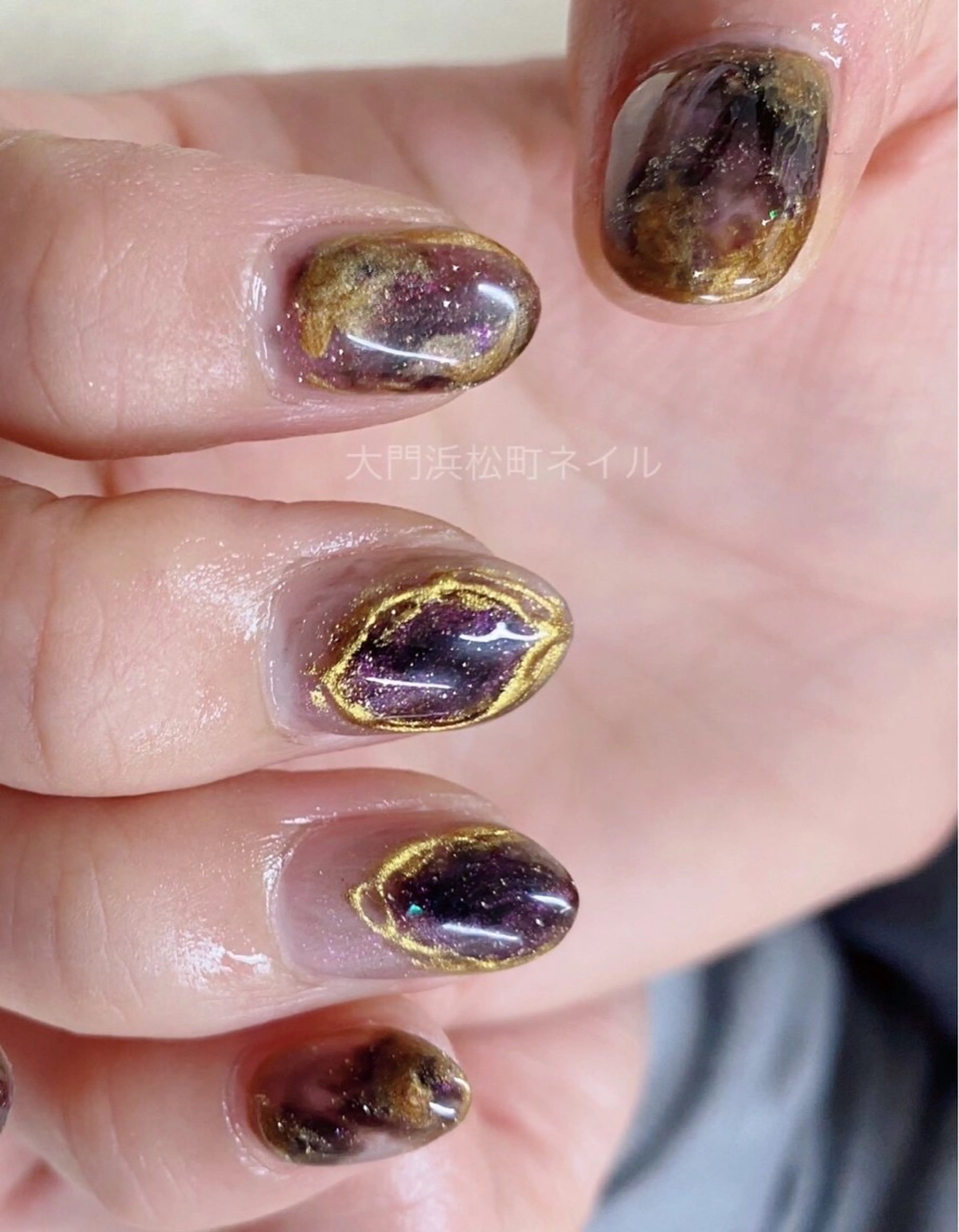ネイル フレンチネイル ガラスフレンチ マグネットネイル ミラーネイル ニュアンスネイル ハンドネイル ハンドケア 大門浜松町 ネイルのネイルデザイン