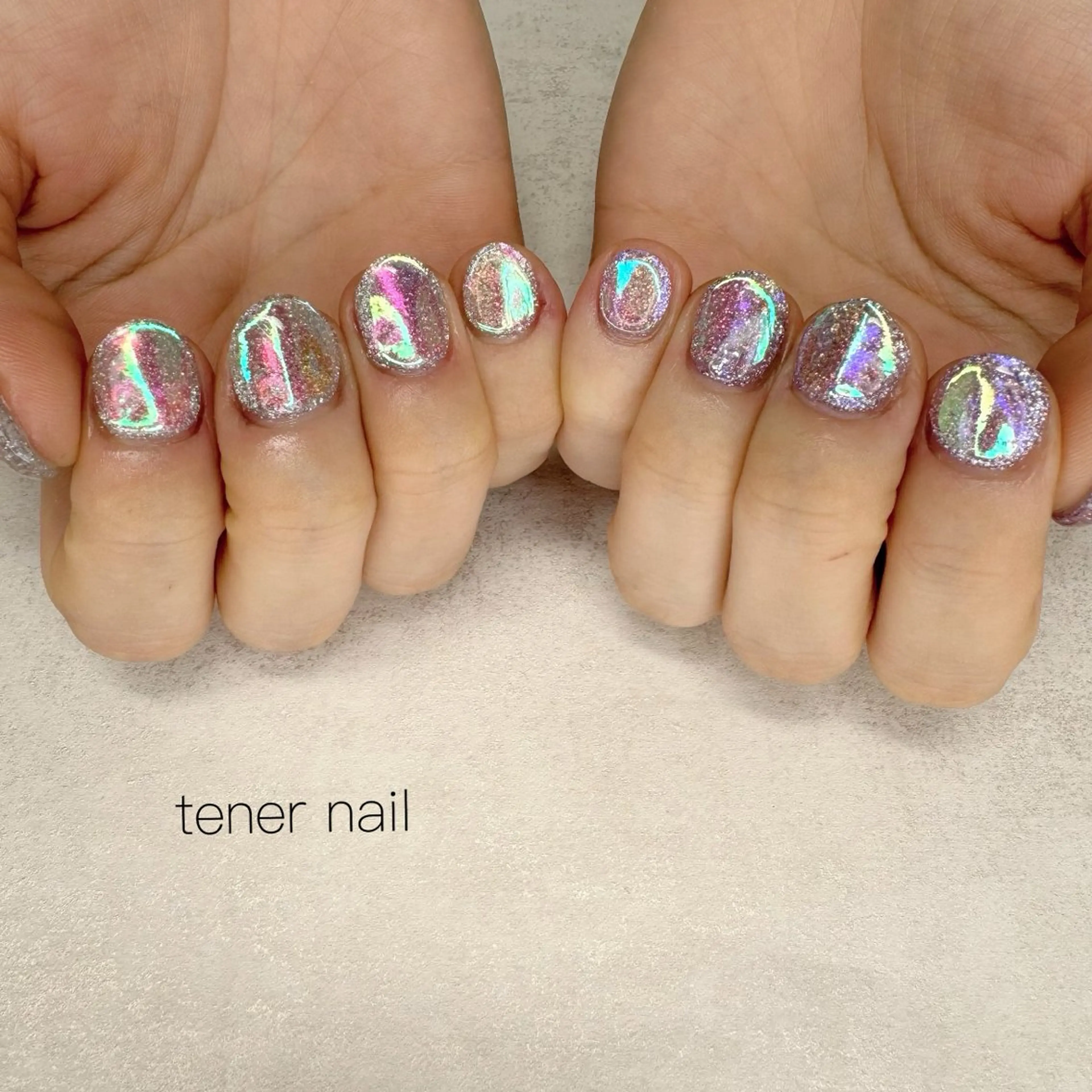 ネイル 氷ネイル・うるうるネイル ハンドネイル tener  nail  テネルネイル所属・テネルネイル tener nailのネイルデザイン