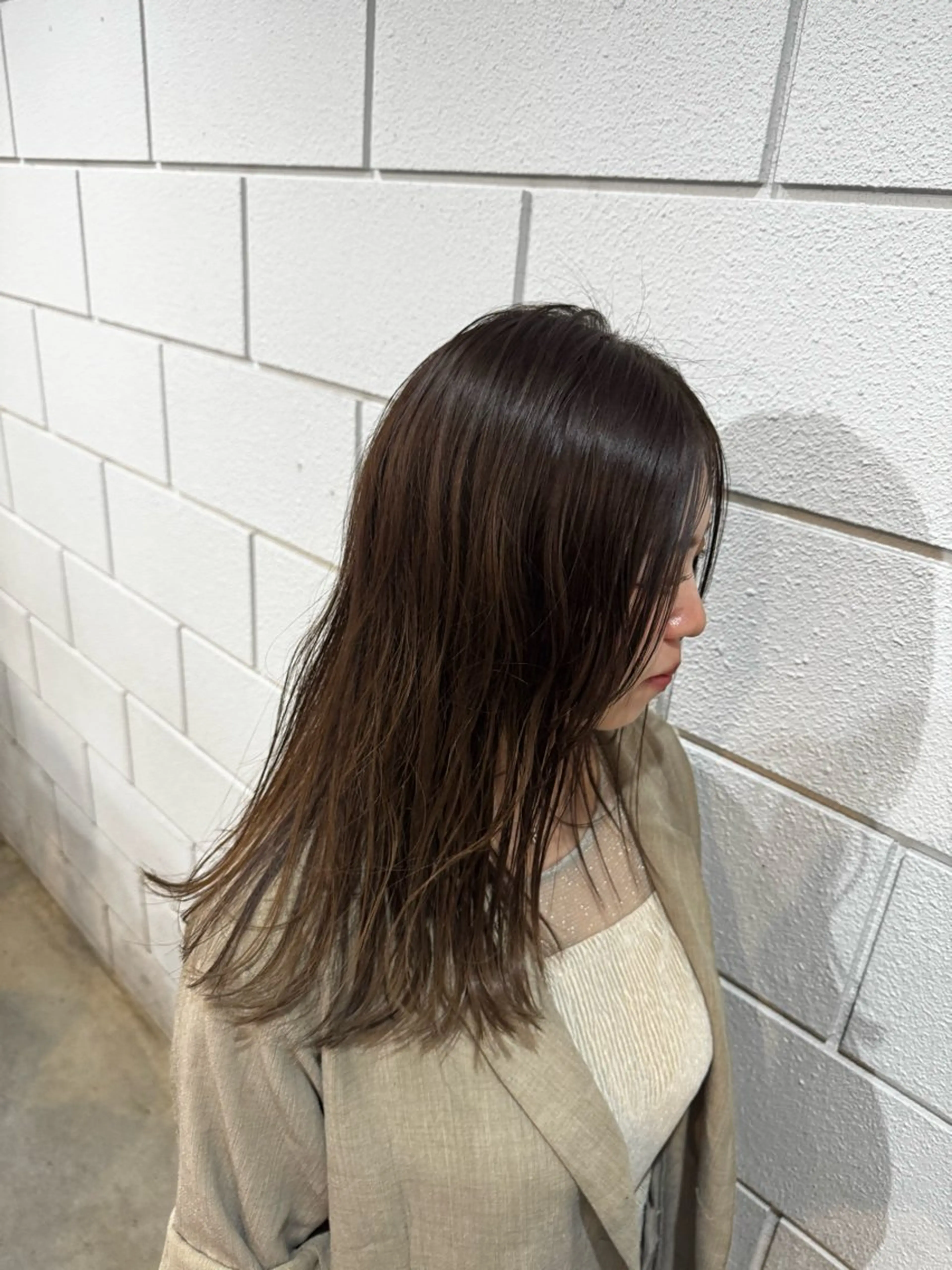 ロング カット 透け感/ハイトーン/ レイヤー/小山田のヘアスタイル