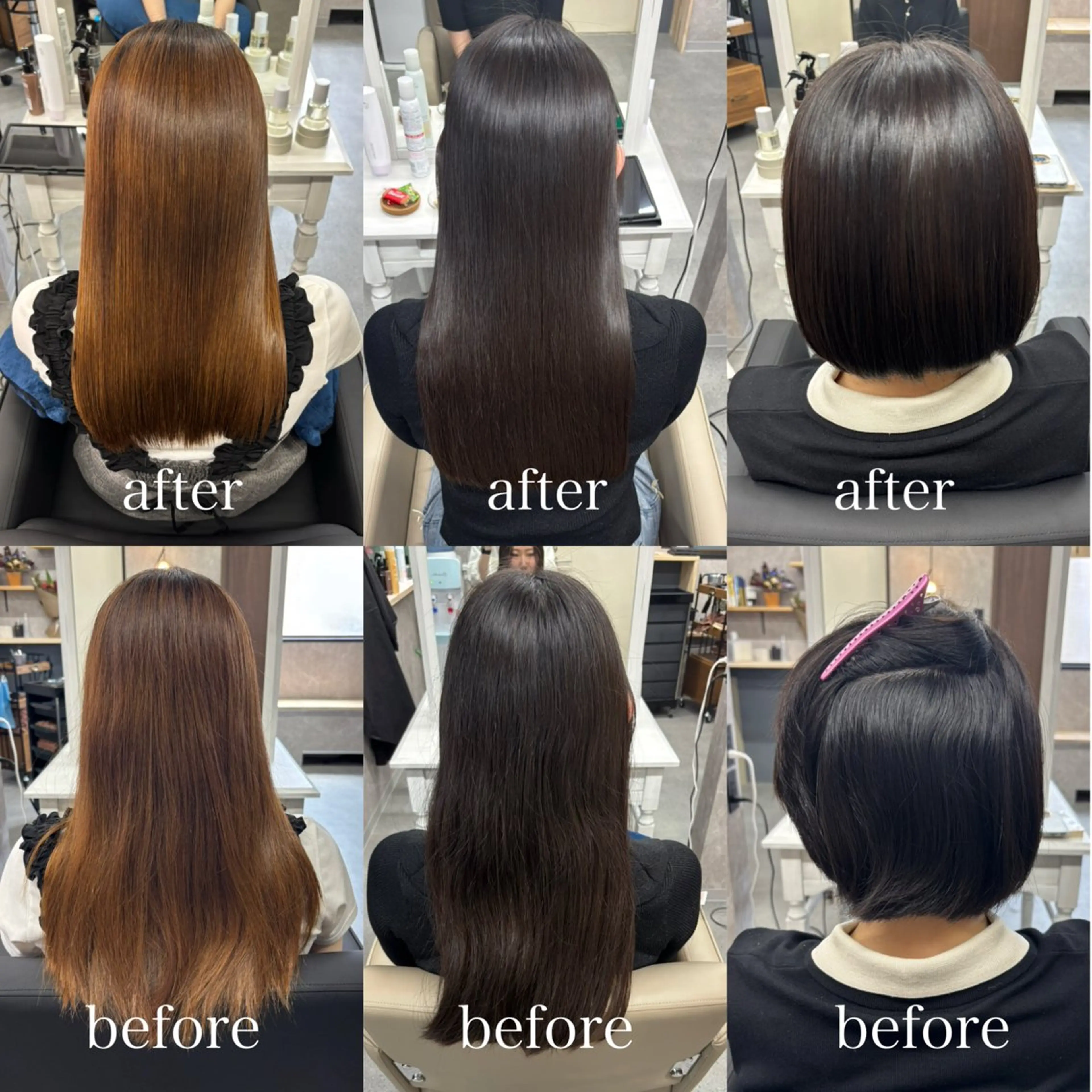 ロング ヘアカラー トリートメント かがみはやと 髪質改善/縮毛矯正のヘアスタイル