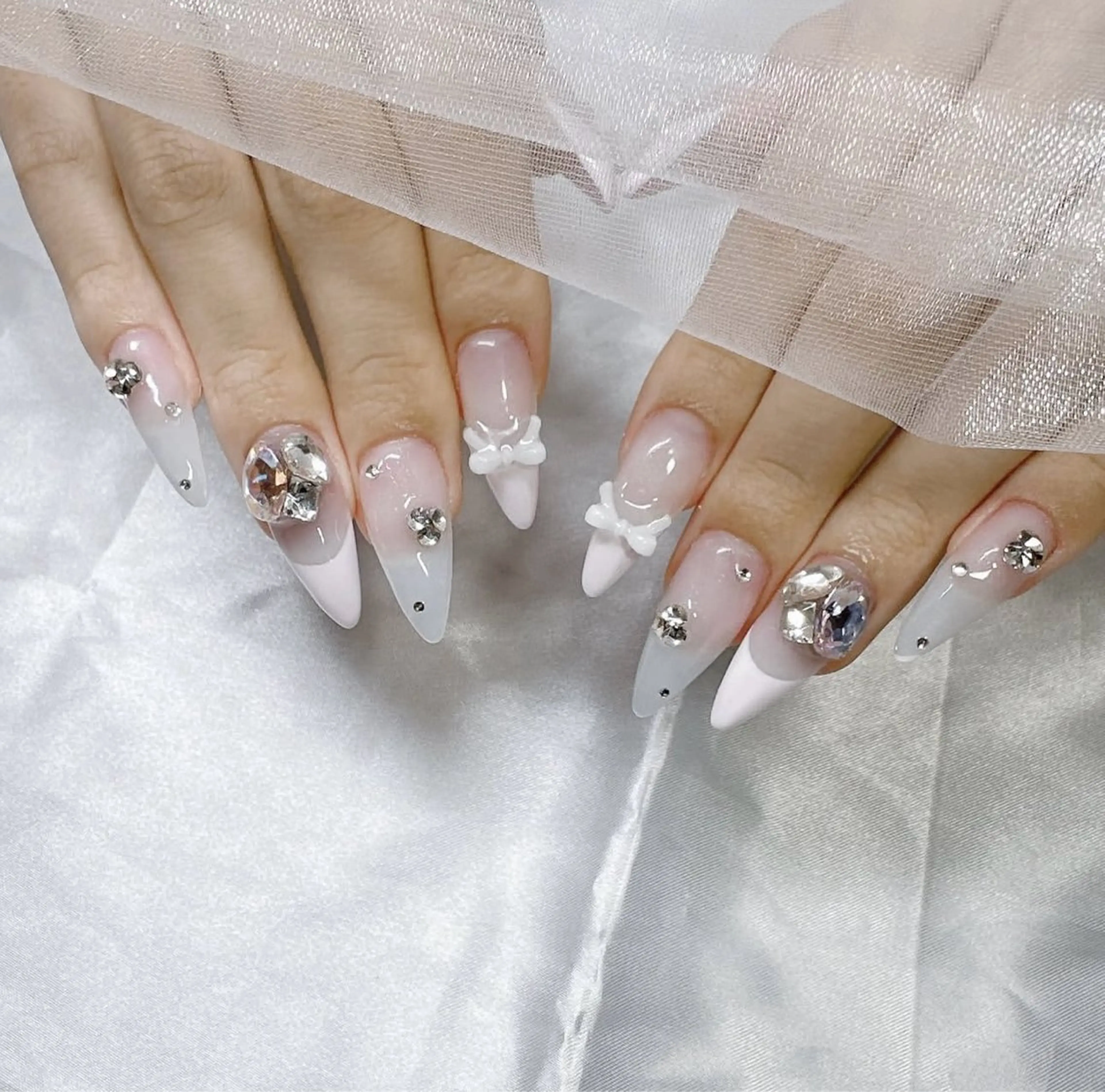 ネイル 韓国ネイル 持ち込み ニュアンスネイル ネイルチップ ハンドネイル TABI ANA.CHUOのネイルデザイン