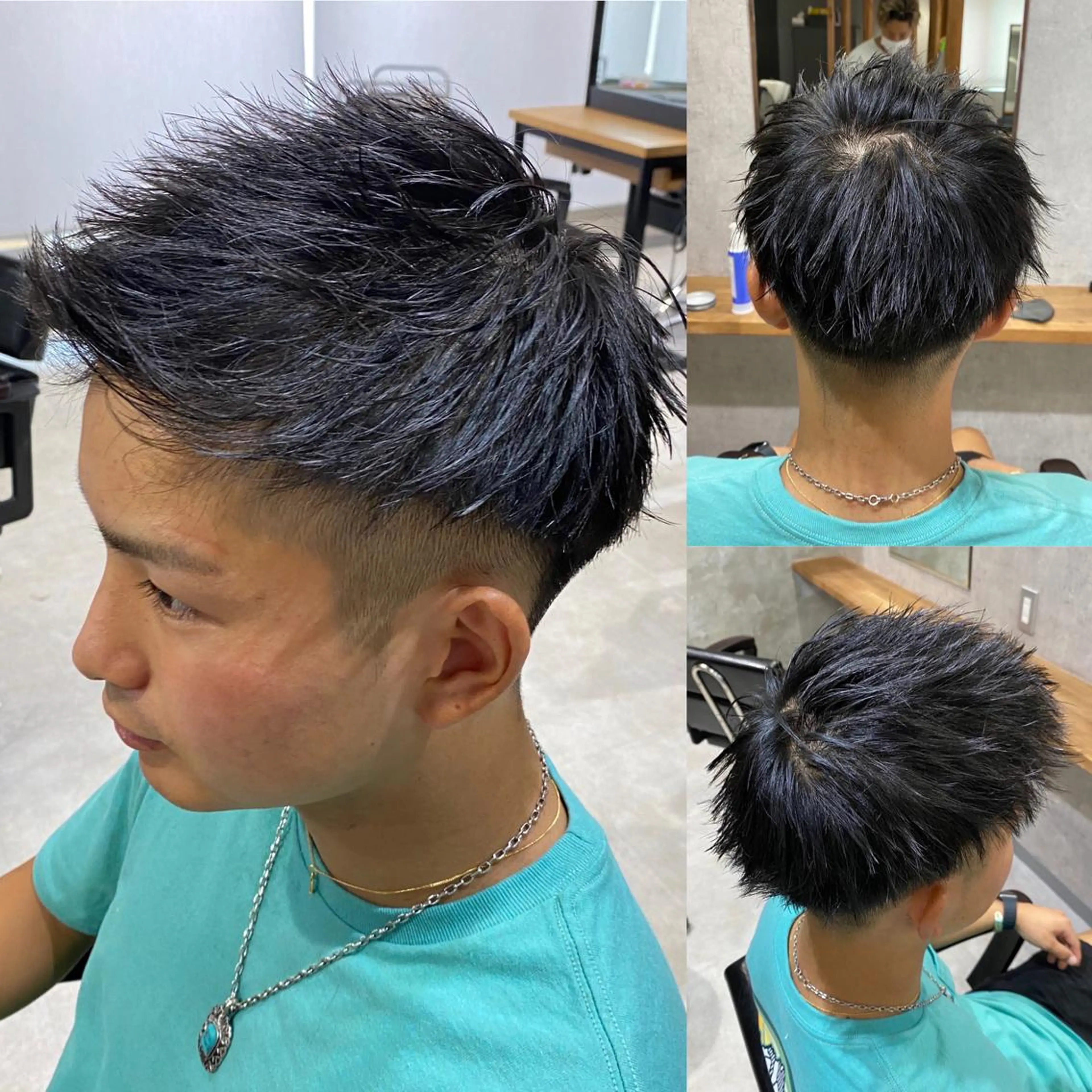 メンズ モヒカン R/🤎 パーマ&ブリーチ🔥のヘアスタイル