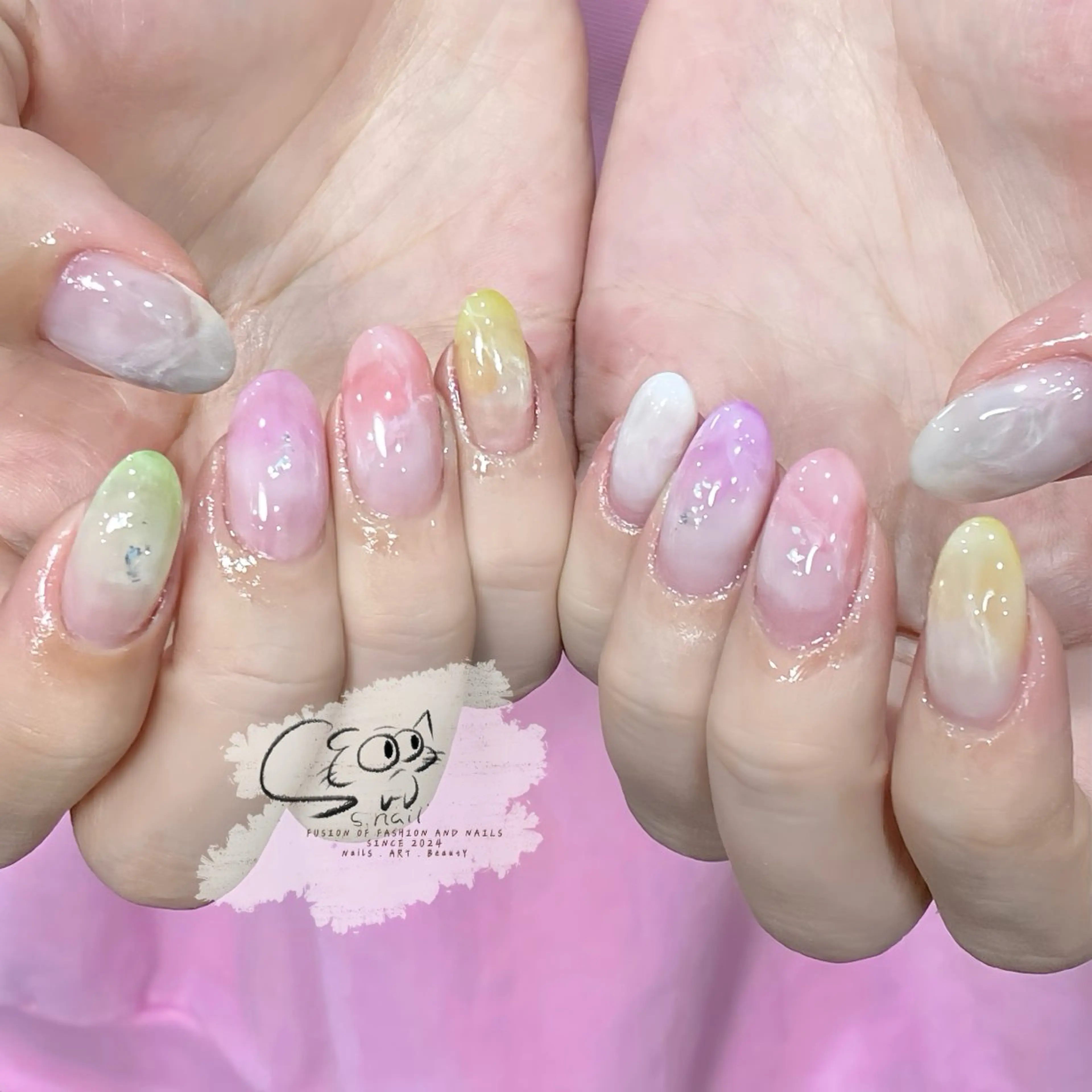 ネイル チークネイル フレンチネイル グラデーション マグネットネイル ワンカラーネイル ハンドネイル S.nail所属・S.nail _のネイルデザイン