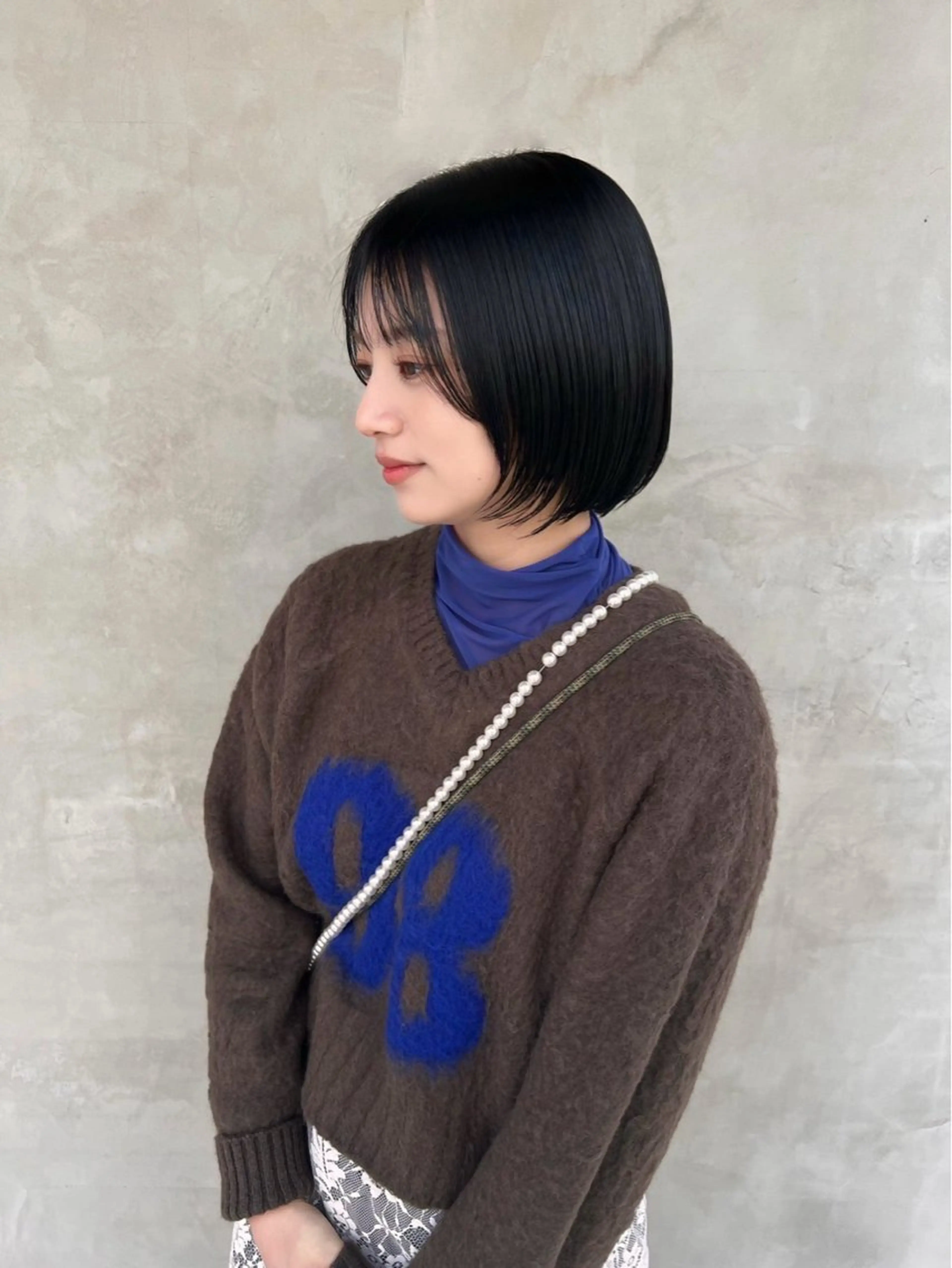 ミディアム カット ヘアカラー 縮毛矯正 美髪縮毛矯正✨ 髪質改善/岩元のヘアスタイル