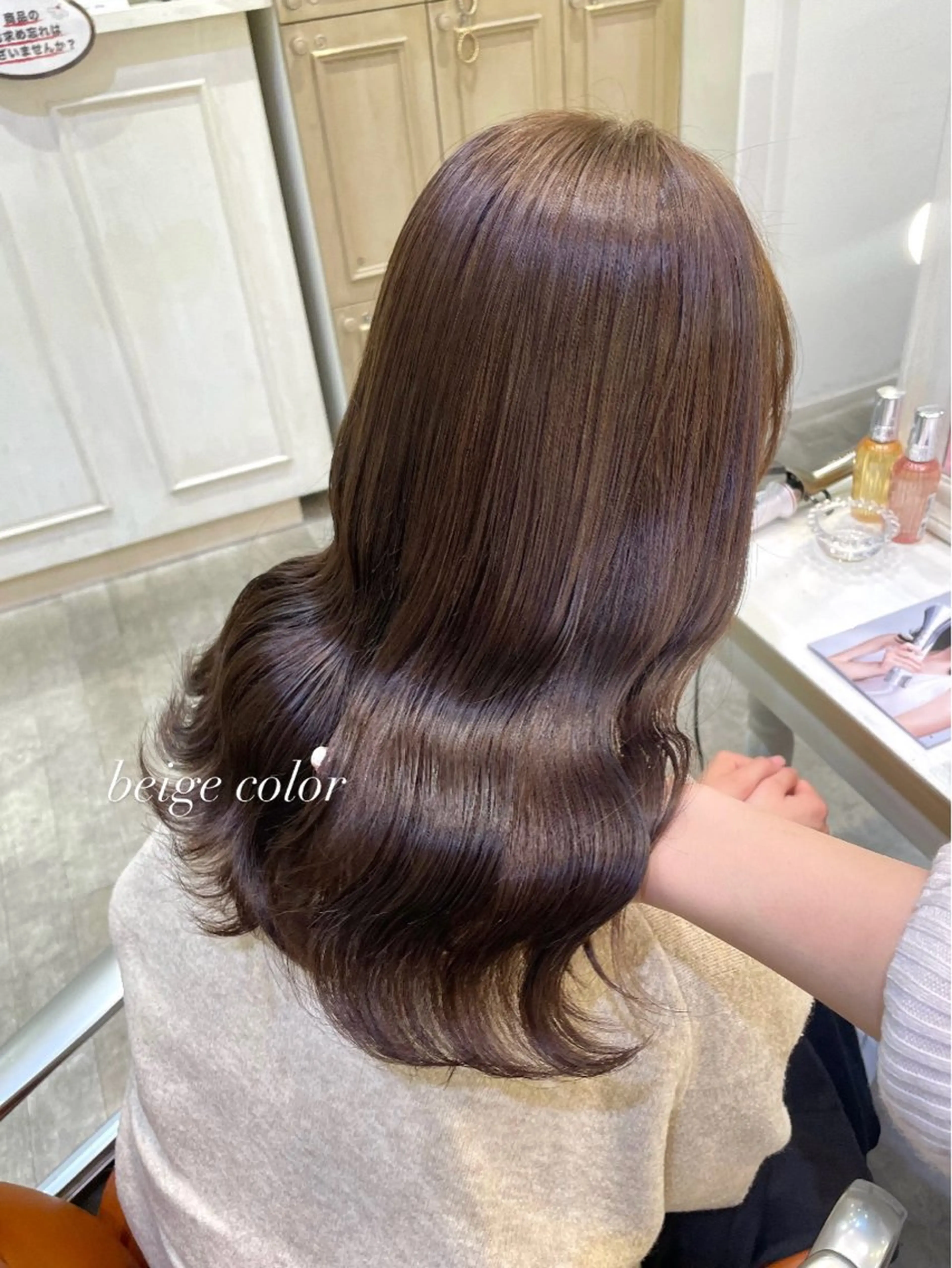 セミロング カラー ハイトーンカラー/ 長さだし🐇きょうかのヘアスタイル