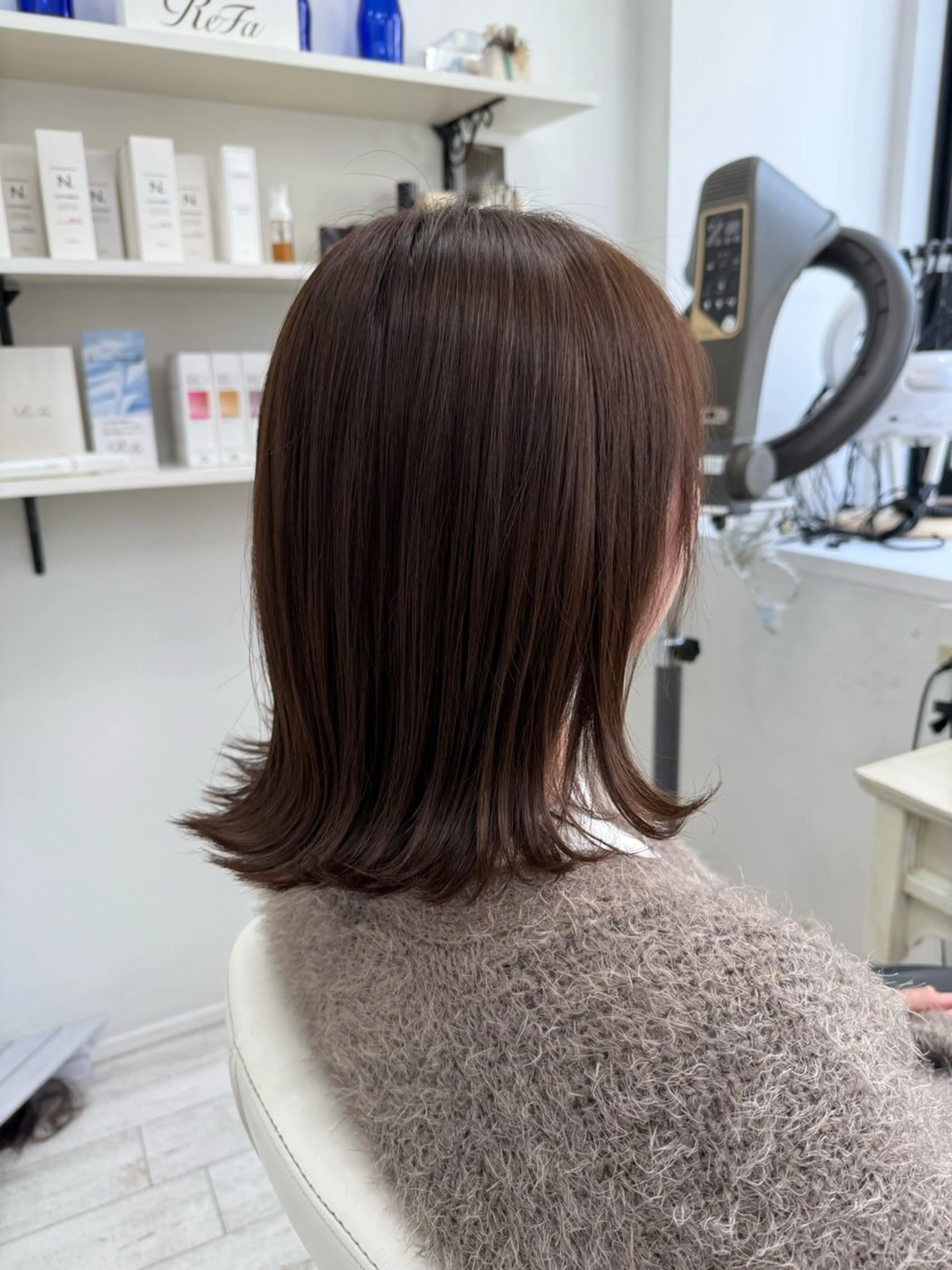 ミディアム ヘアカラー 新籾 尚哉のヘアスタイル