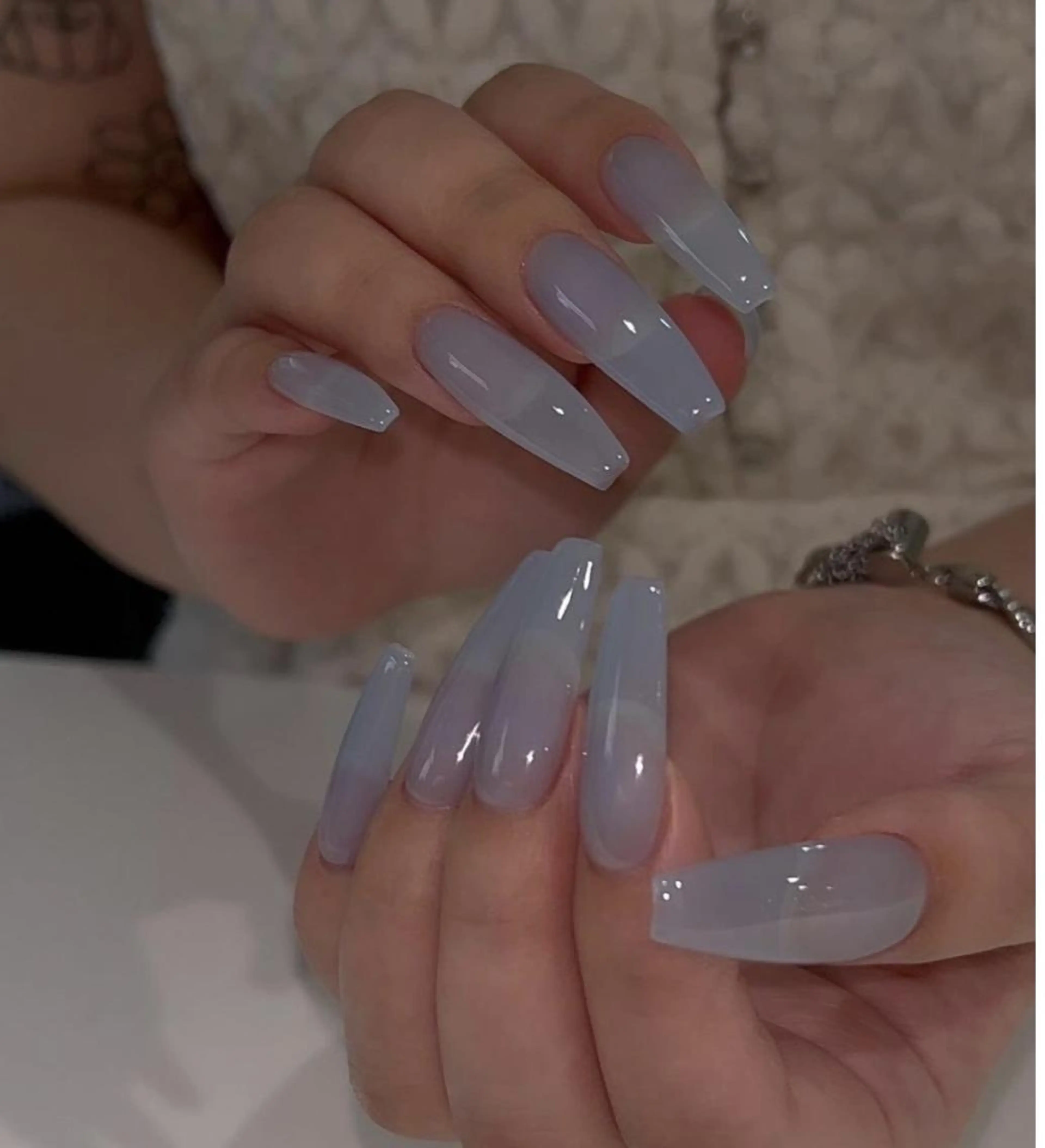 【HAND】オフ有 チップ長さだし10本+ワンカラーの写真