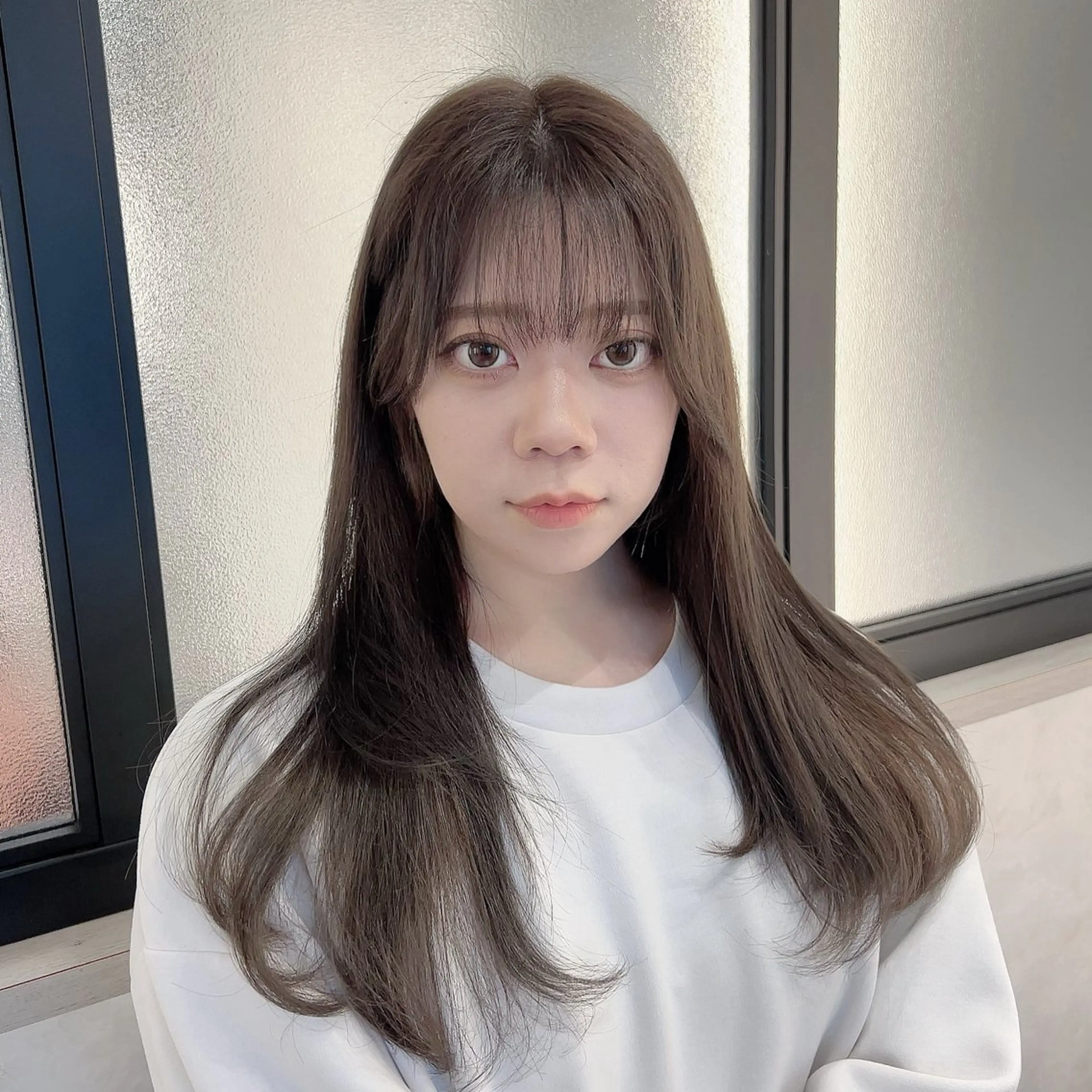 ロング カラー カット ヘアカラー トリートメント &chaLme   心斎橋所属・emi/髪質改善/ 韓国風/艶カラーのヘアスタイル