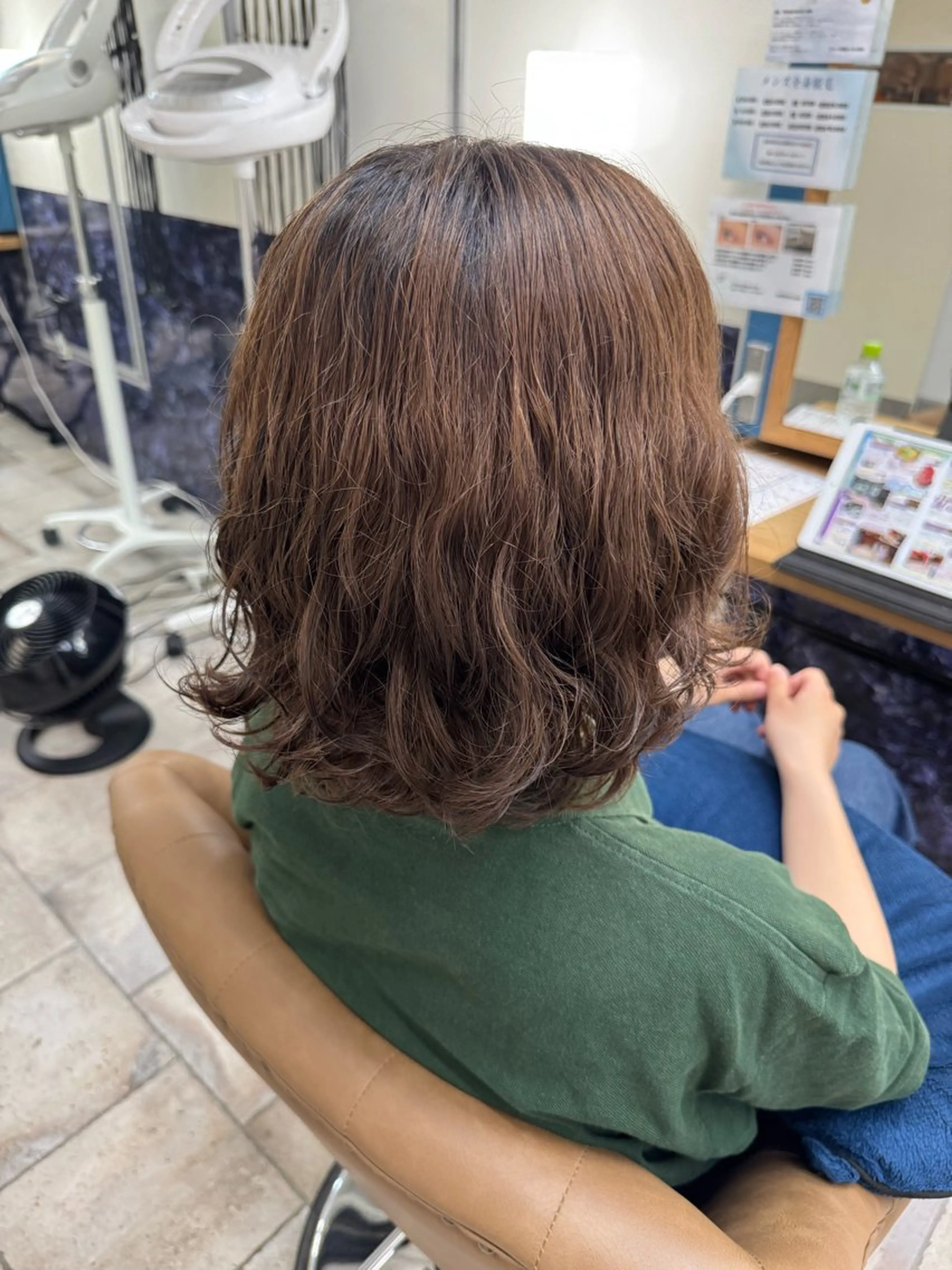 ミディアム パーマ ミディアムパーマ カット パーマ 🍒新家 さくら🍒のヘアスタイル