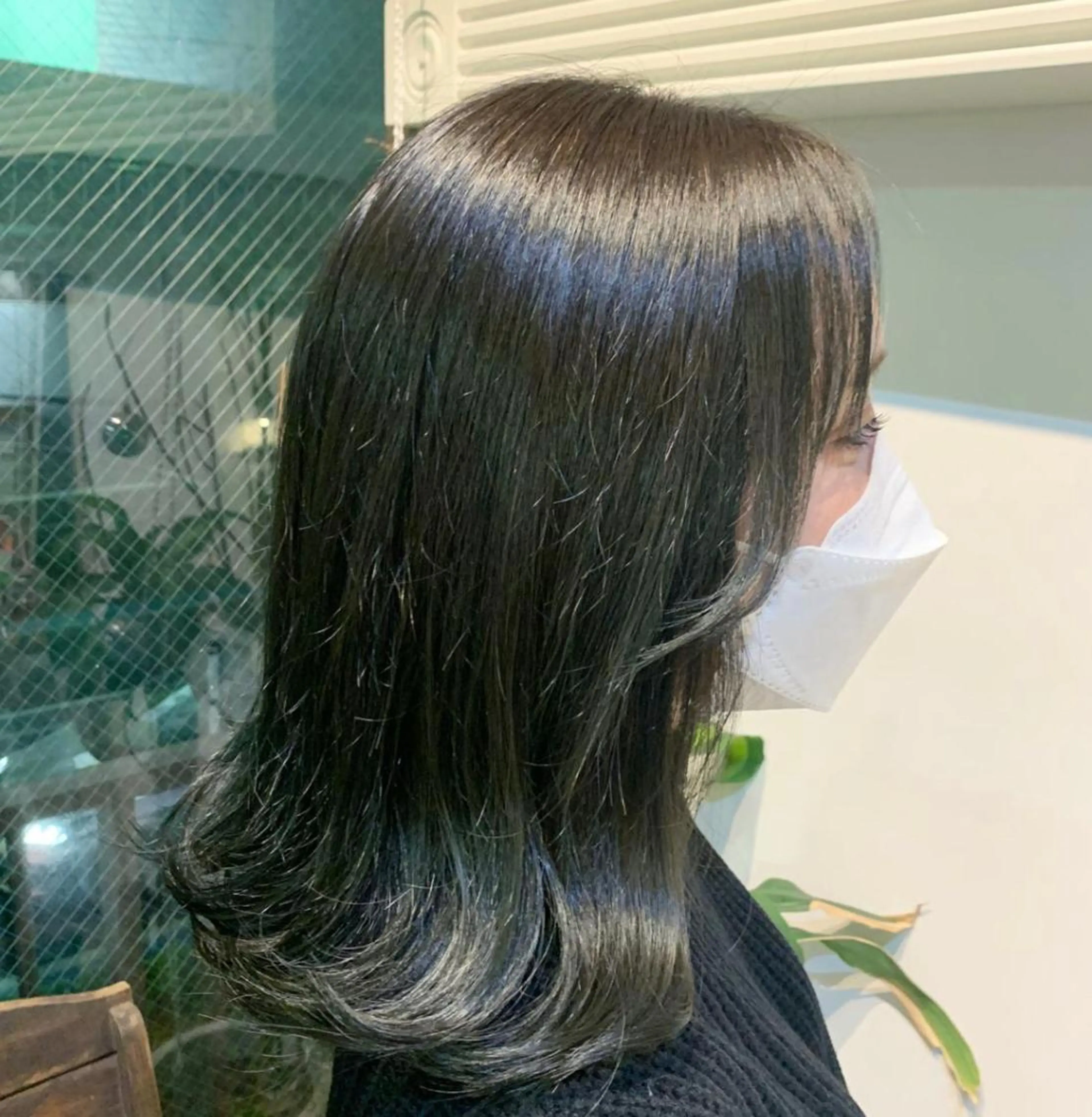 ミディアム カラー ヘアアレンジ グレージュ オリーブグレージュ オリーブグレー カット ヘアカラー トリートメント ヘアセット 金子 廉のヘアスタイル