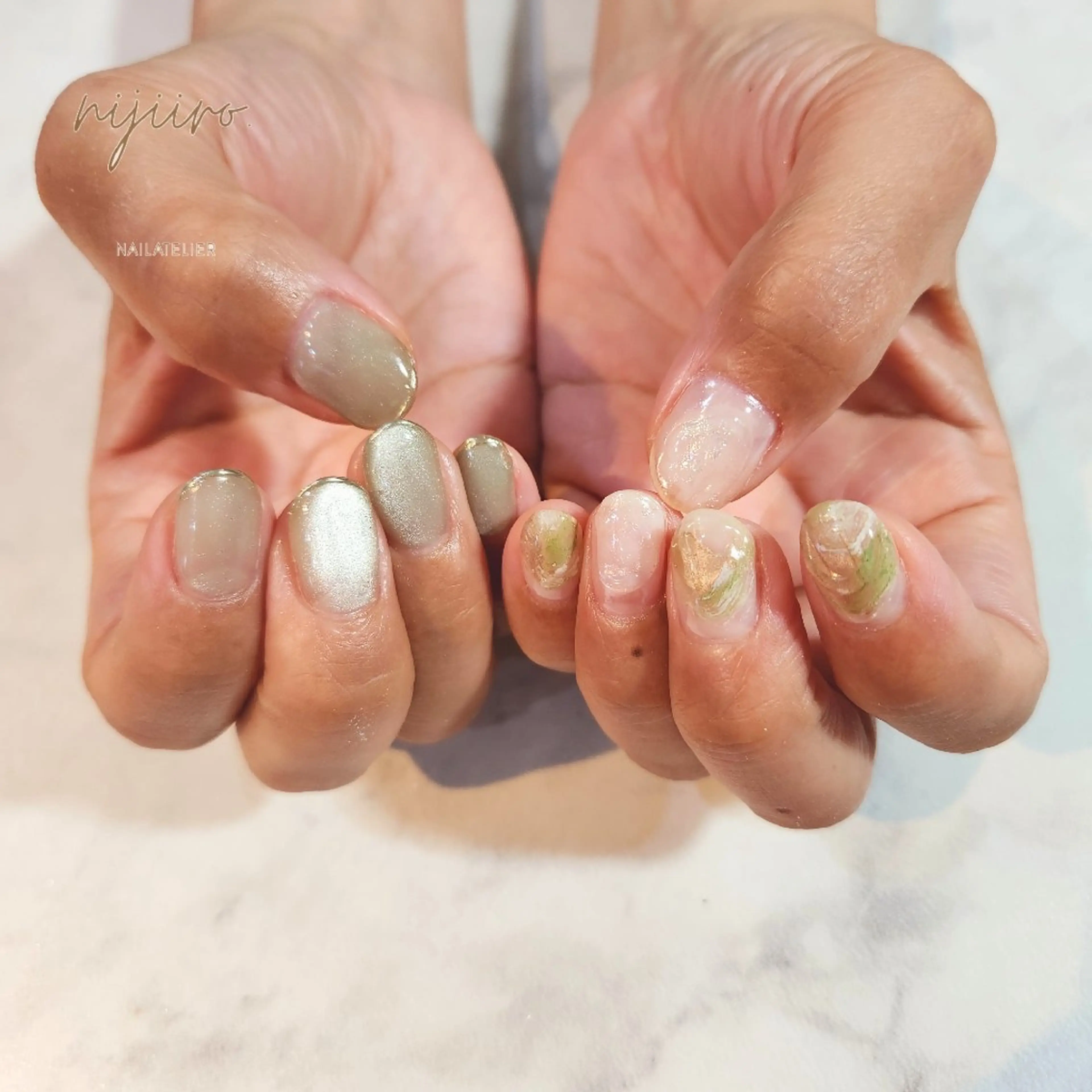 ネイル ハンドネイル nailatelier nijiiro.所属・nijiiro🌈 サトウのネイルデザイン