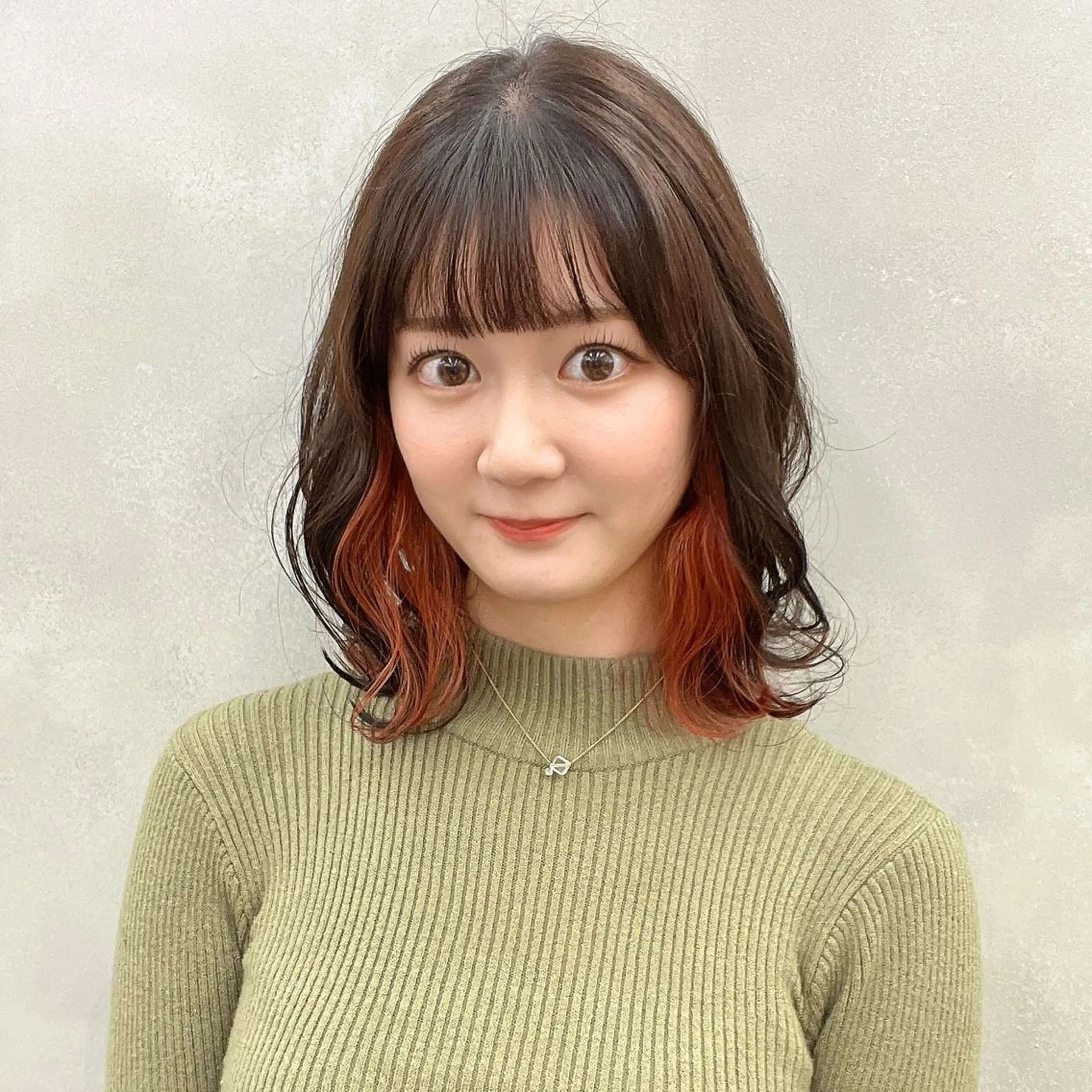 ミディアム カラー 🤍髪質改善➕透明感 カラー🤍川上葵のヘアスタイル