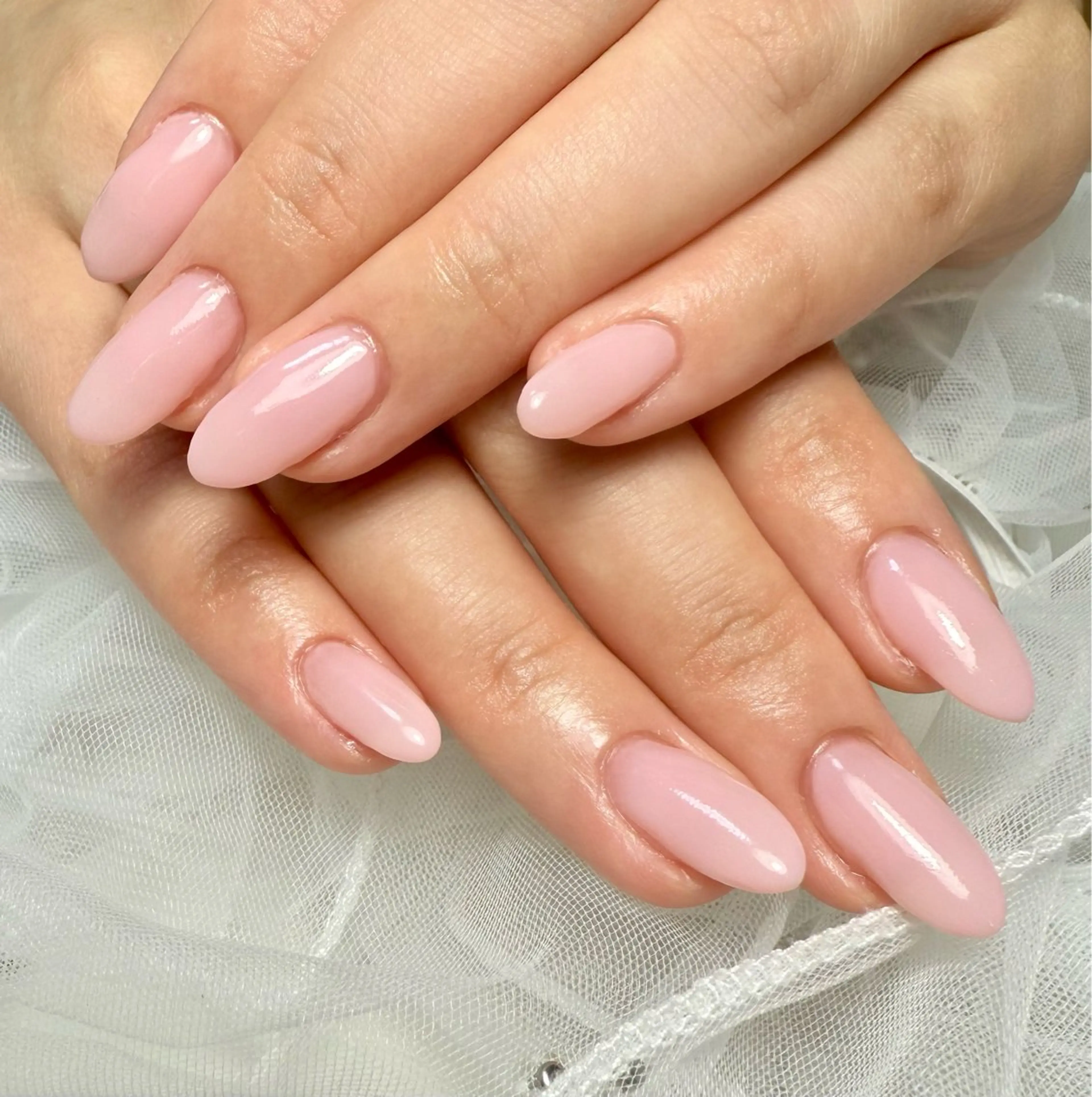 ネイル アートネイル フレンチネイル ガラスフレンチ 氷ネイル・うるうるネイル キラキラネイル M.N_ nailのネイルデザイン