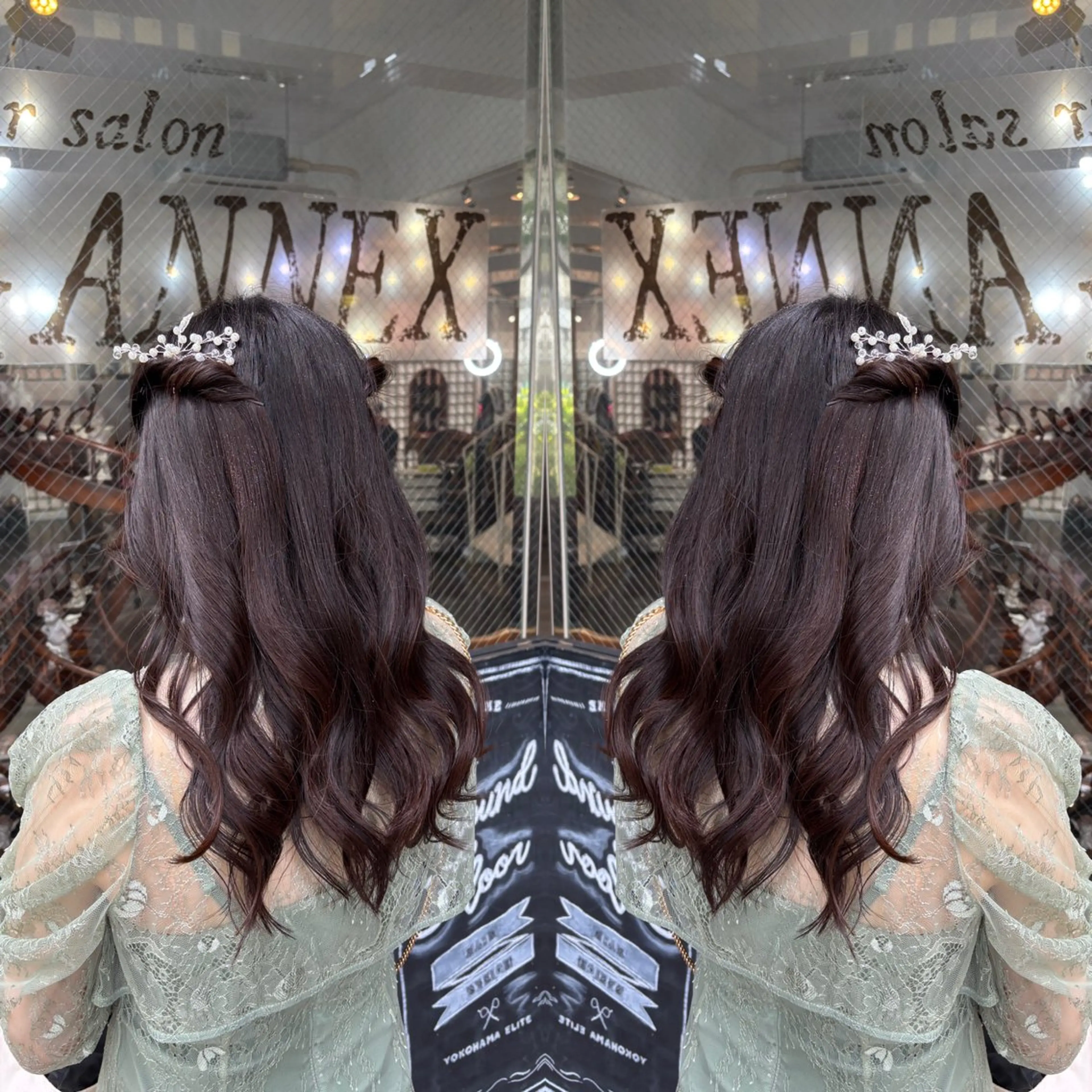 セミロング ヘアアレンジ ☻モエカ/ハイトーン アレンジ☻のヘアスタイル