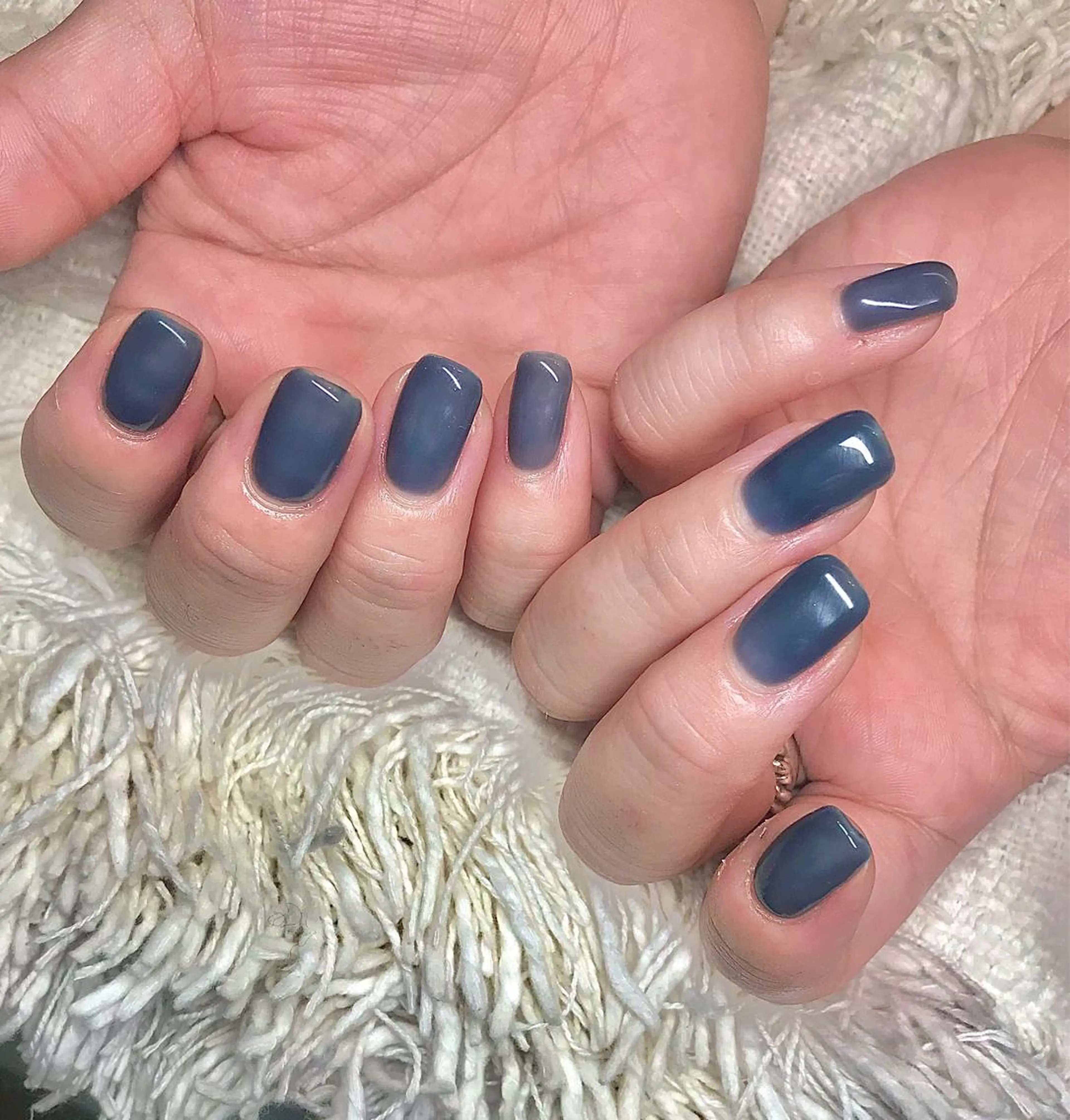 パーマ ヘアアレンジ メンズ キッズ ネイル マツエク・マツパ ネイビー ハンドネイル ハンドケア nail&eye Aoのマツエク・マツパデザイン