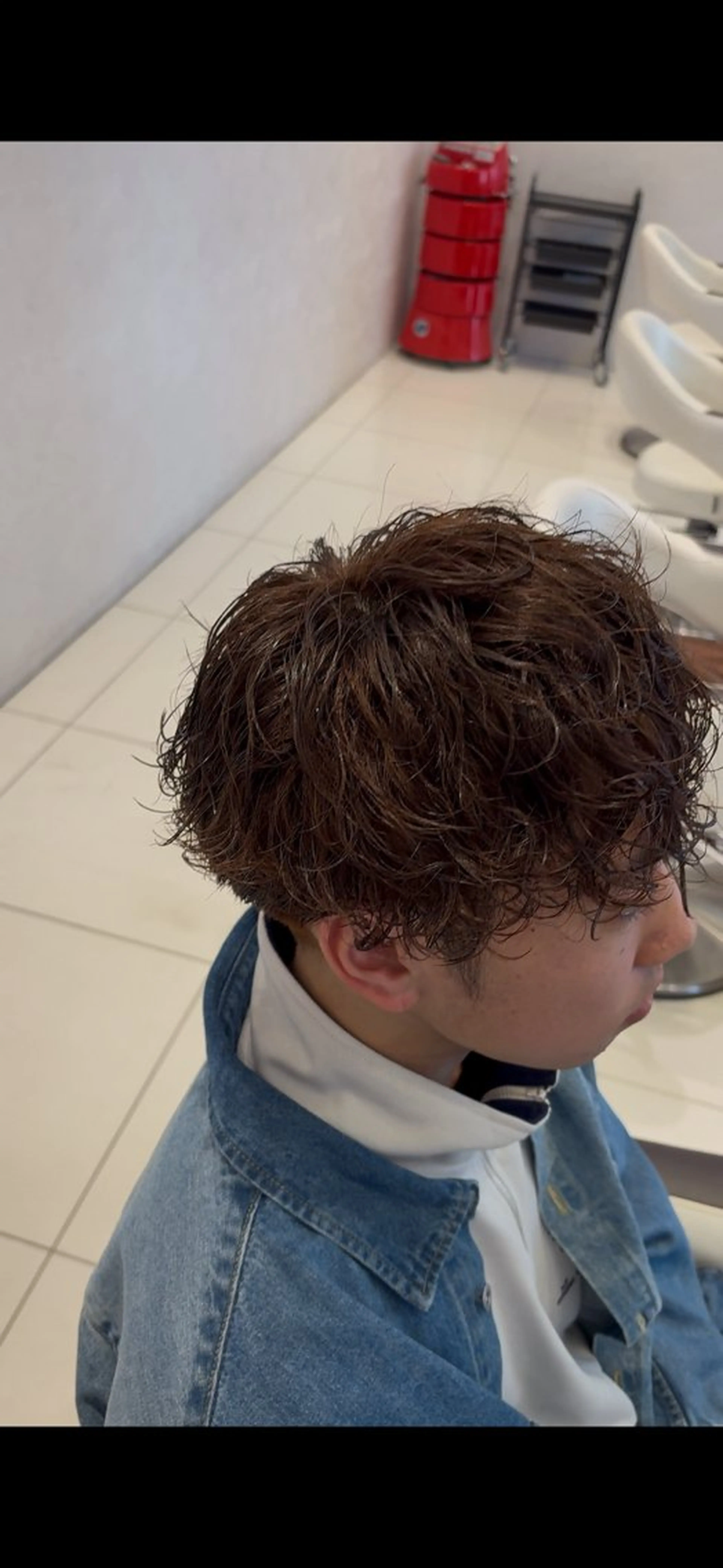 パーマ メンズ カット パーマ 長沼 力斗のヘアスタイル