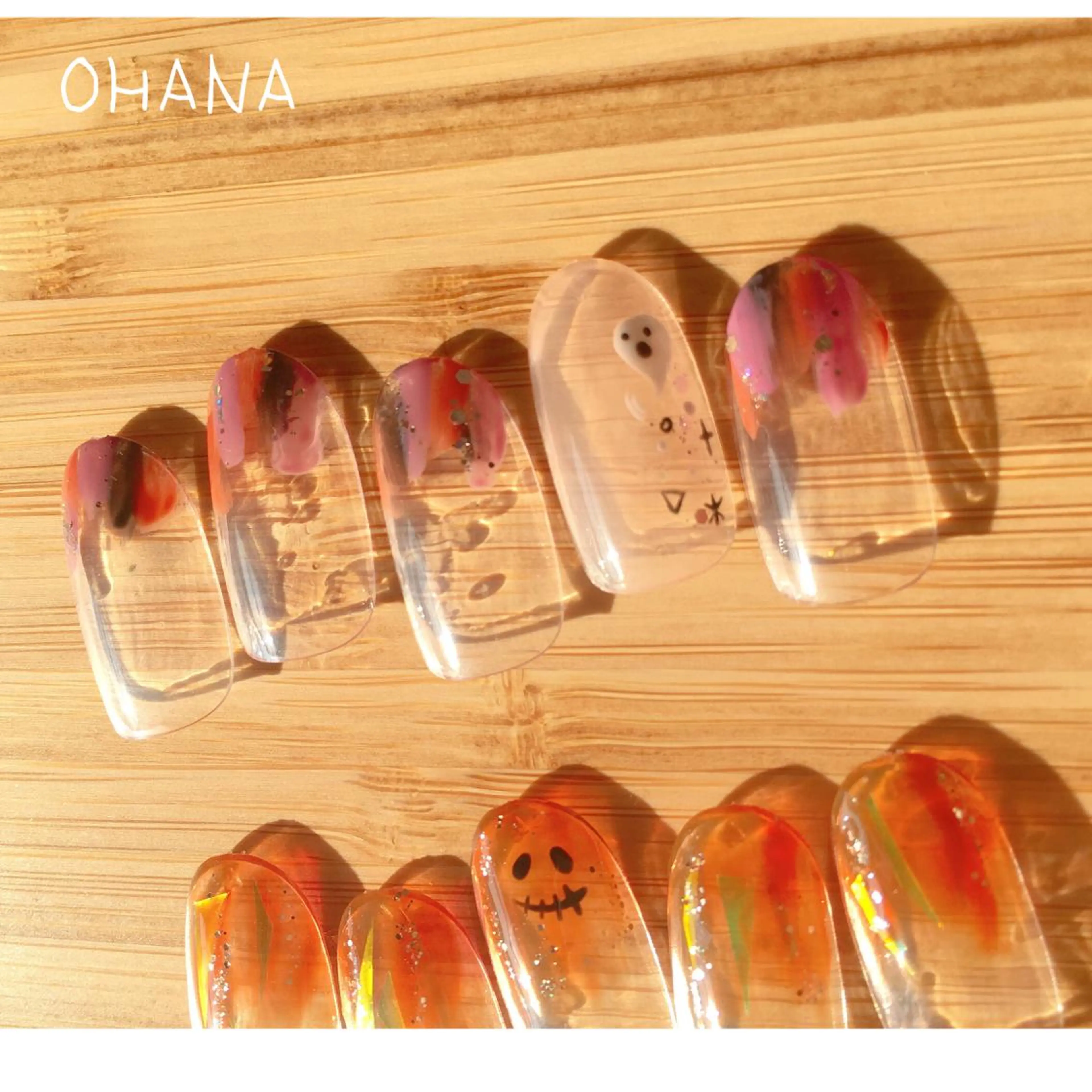 ネイル フットネイル ハロウィン ミラーネイル ニュアンスネイル ショートネイル nailroom  OHANA所属・nailroom OHANA🌴のネイルデザイン