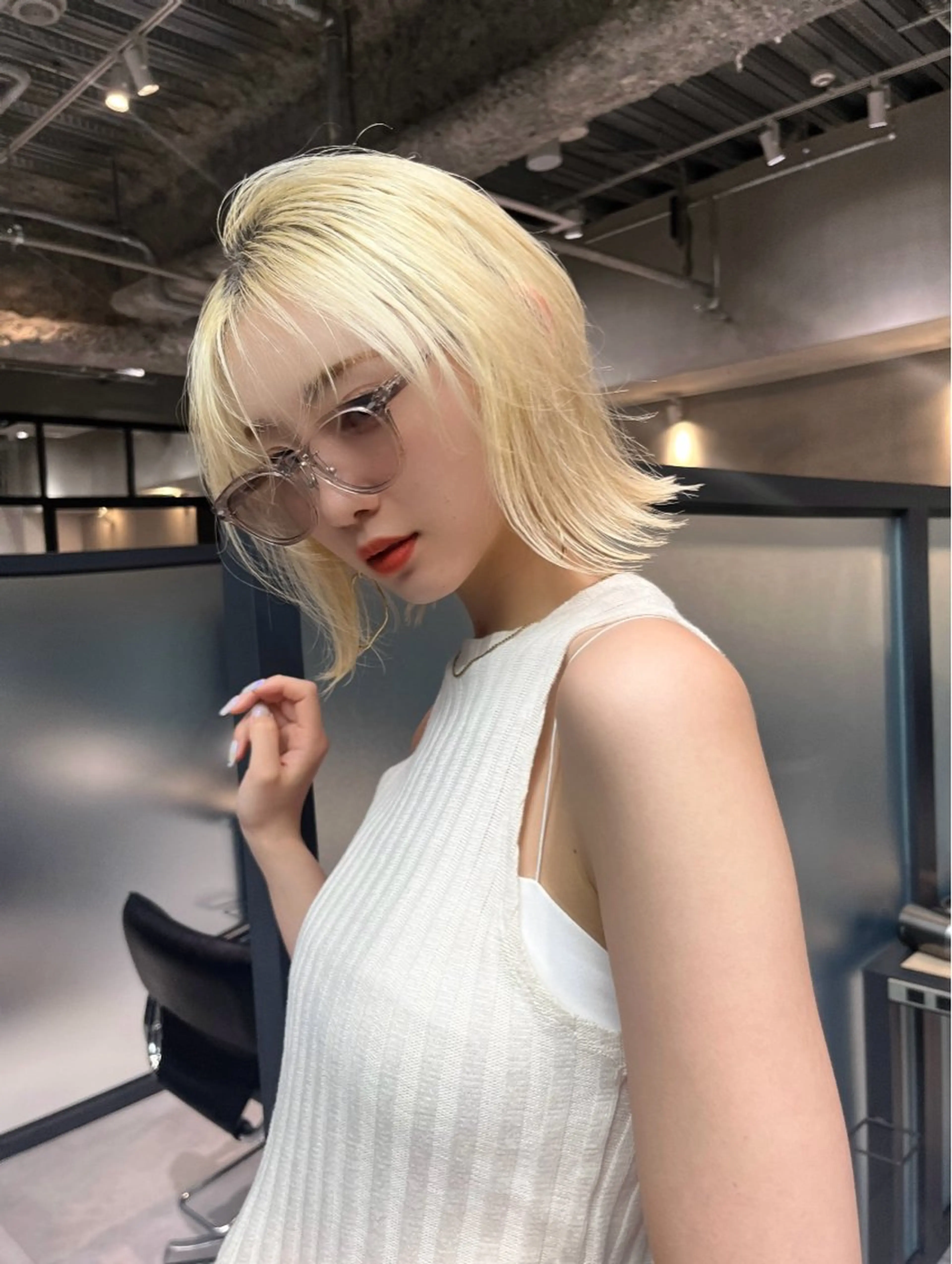 ショート 海野翔吾🇨🇳 ワンホンレイヤーのヘアスタイル