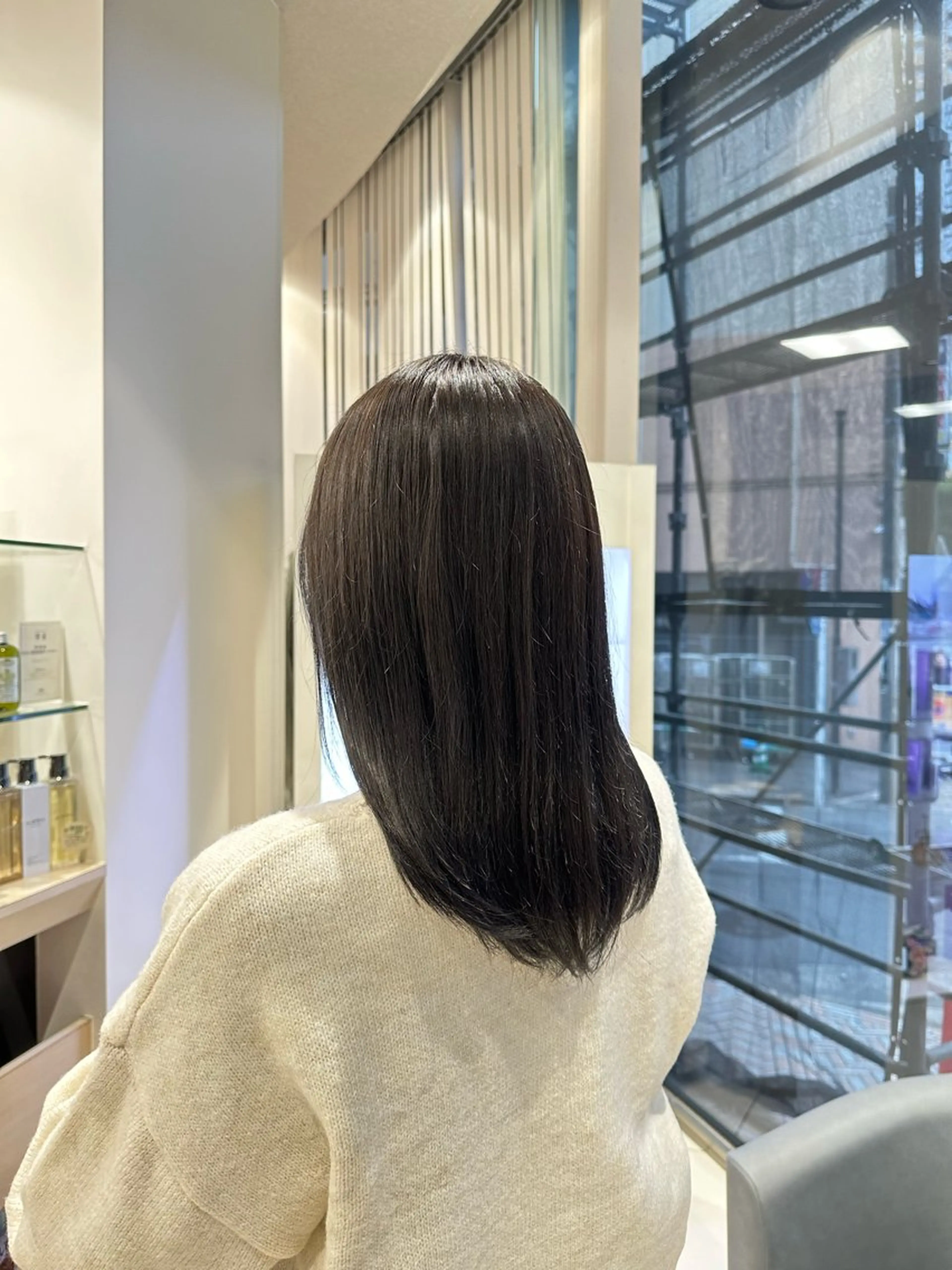 ロング カラー アッシュ アッシュブラウン ブラウンカラー ヘアカラー パーマ クロスパーマ/うる艶 カラー/Kurumiのヘアスタイル
