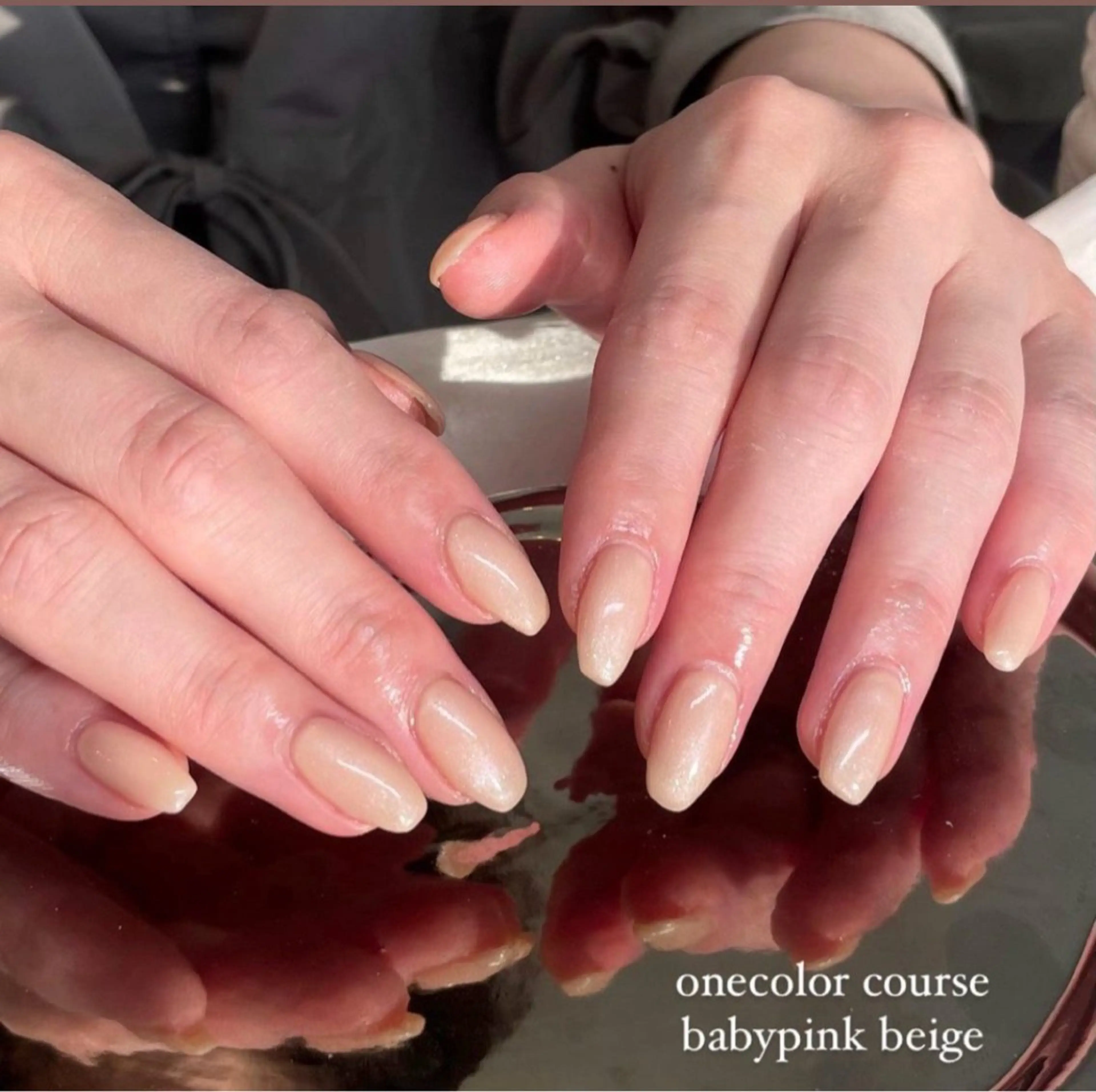 ネイル オフィスネイル ワンカラーネイル ワンホンネイル ハンドネイル petit所属・Yuka ネイリストのネイルデザイン