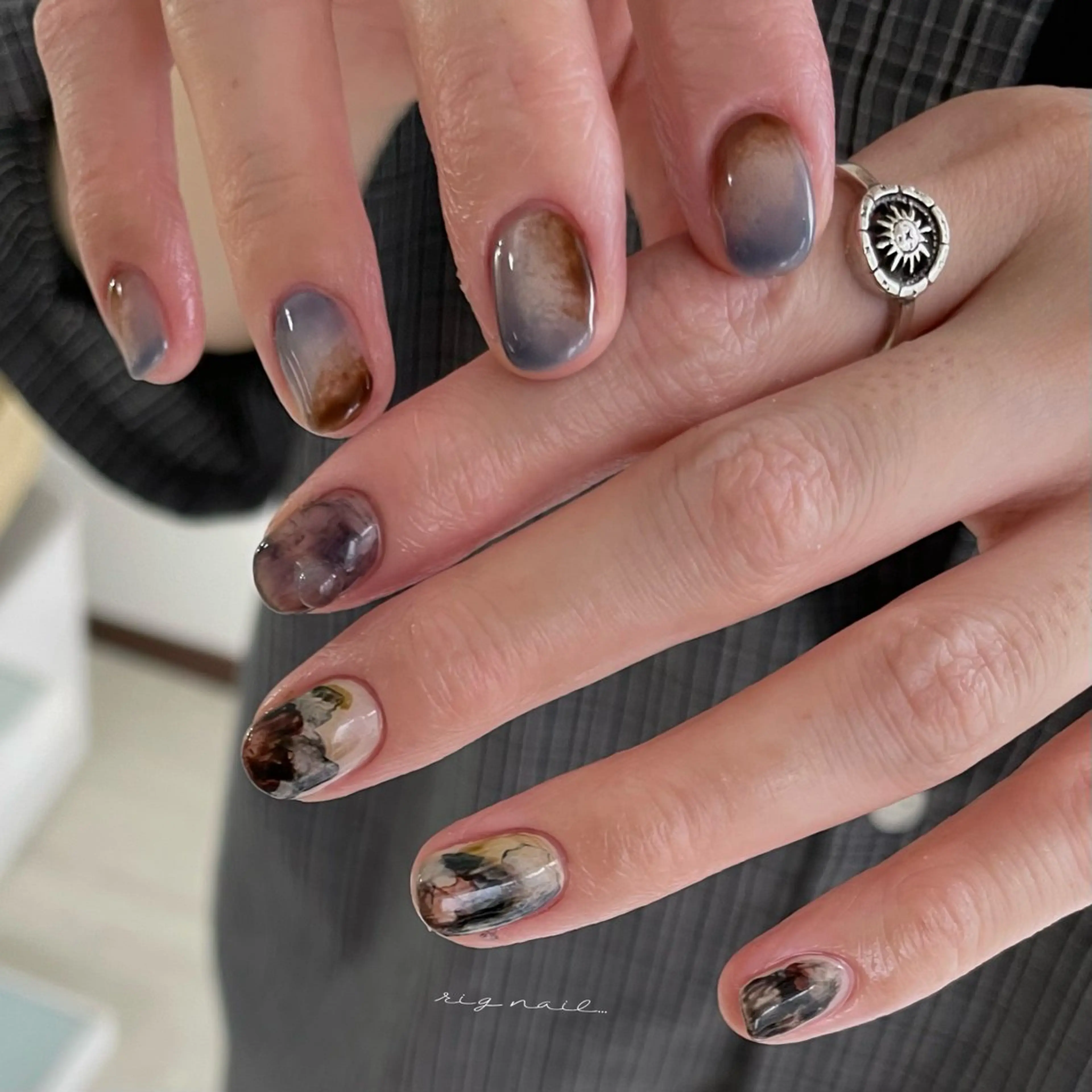 ネイル ハンドネイル rig nail草加店所属・松本 紋世のネイルデザイン