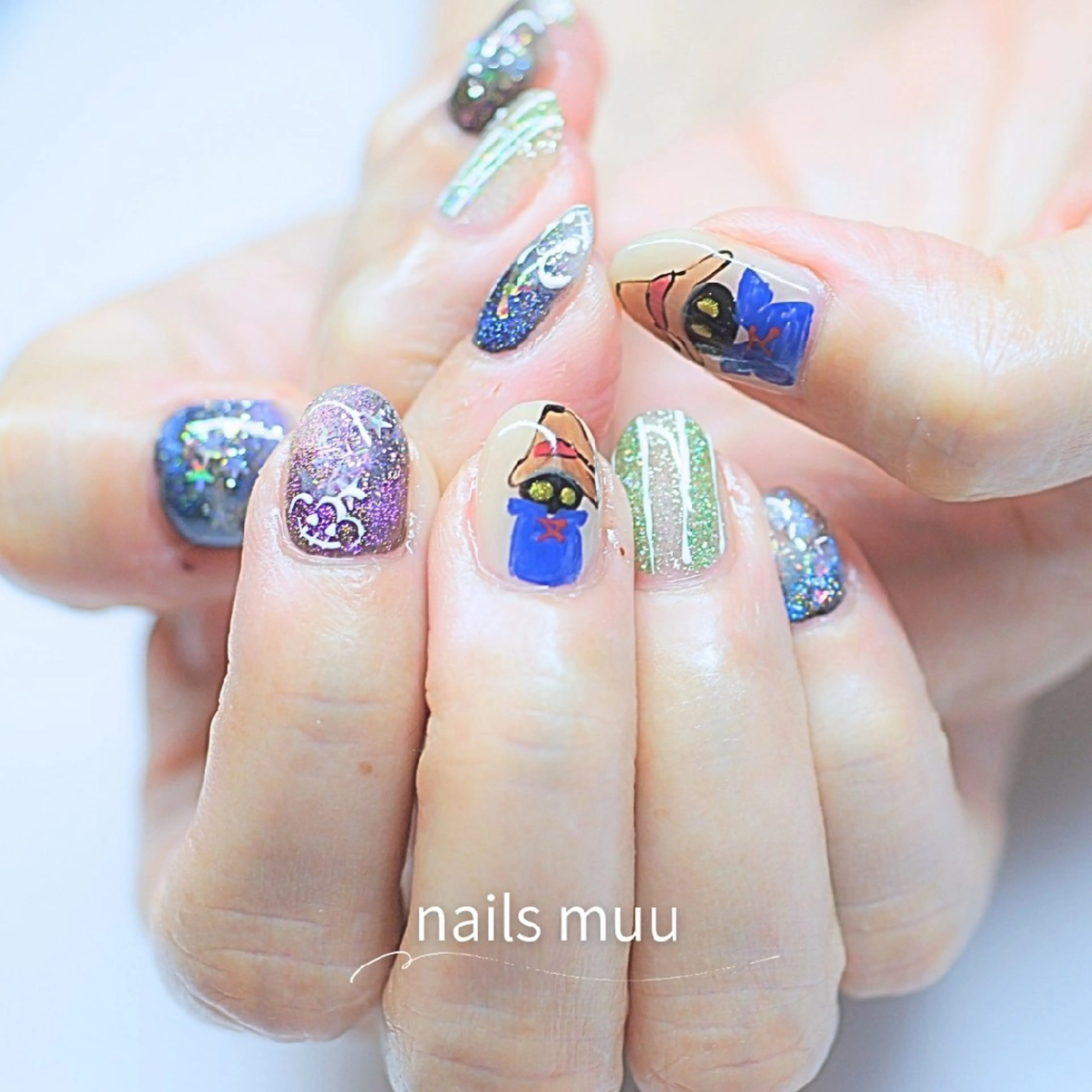 ネイル アートネイル ハロウィン ハンドネイル nails muu まゆのネイルデザイン