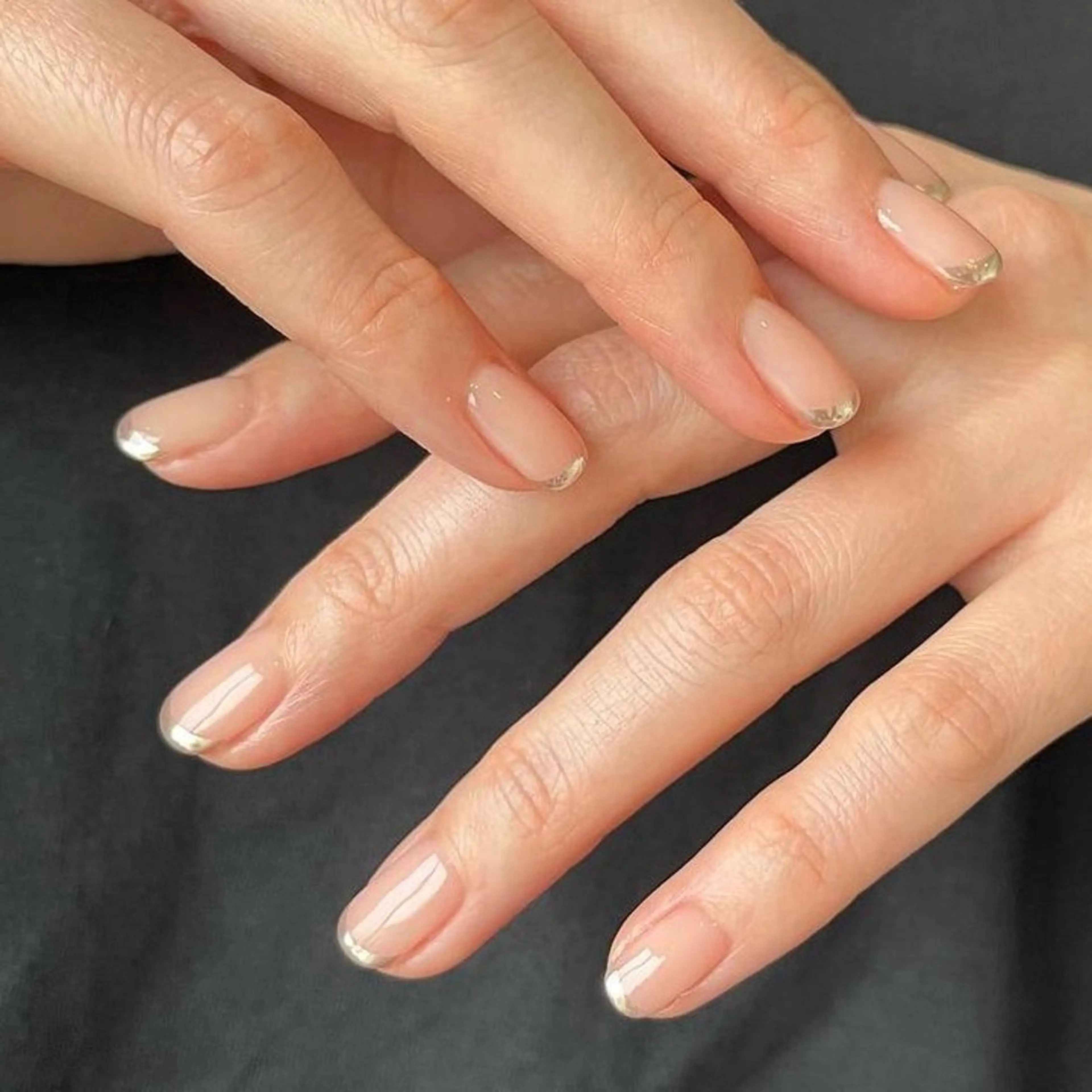 ネイル フレンチネイル ジェルネイル キラキラネイル マグネットネイル ミラーネイル ハンドネイル tamu nail 　金町のネイルデザイン